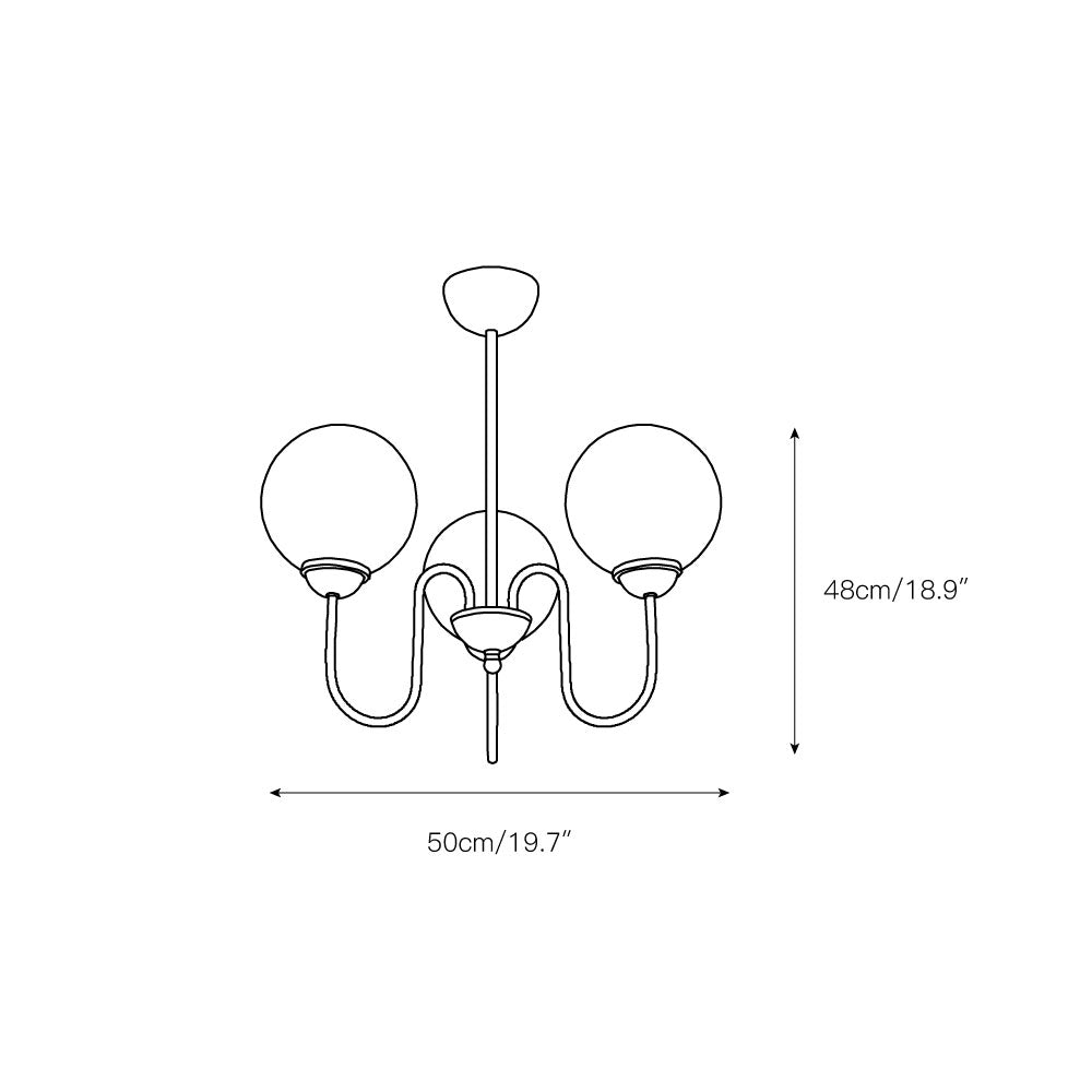 Ildorel Premium Nordic Art Brass Glass Chandelier - Lamp Copper