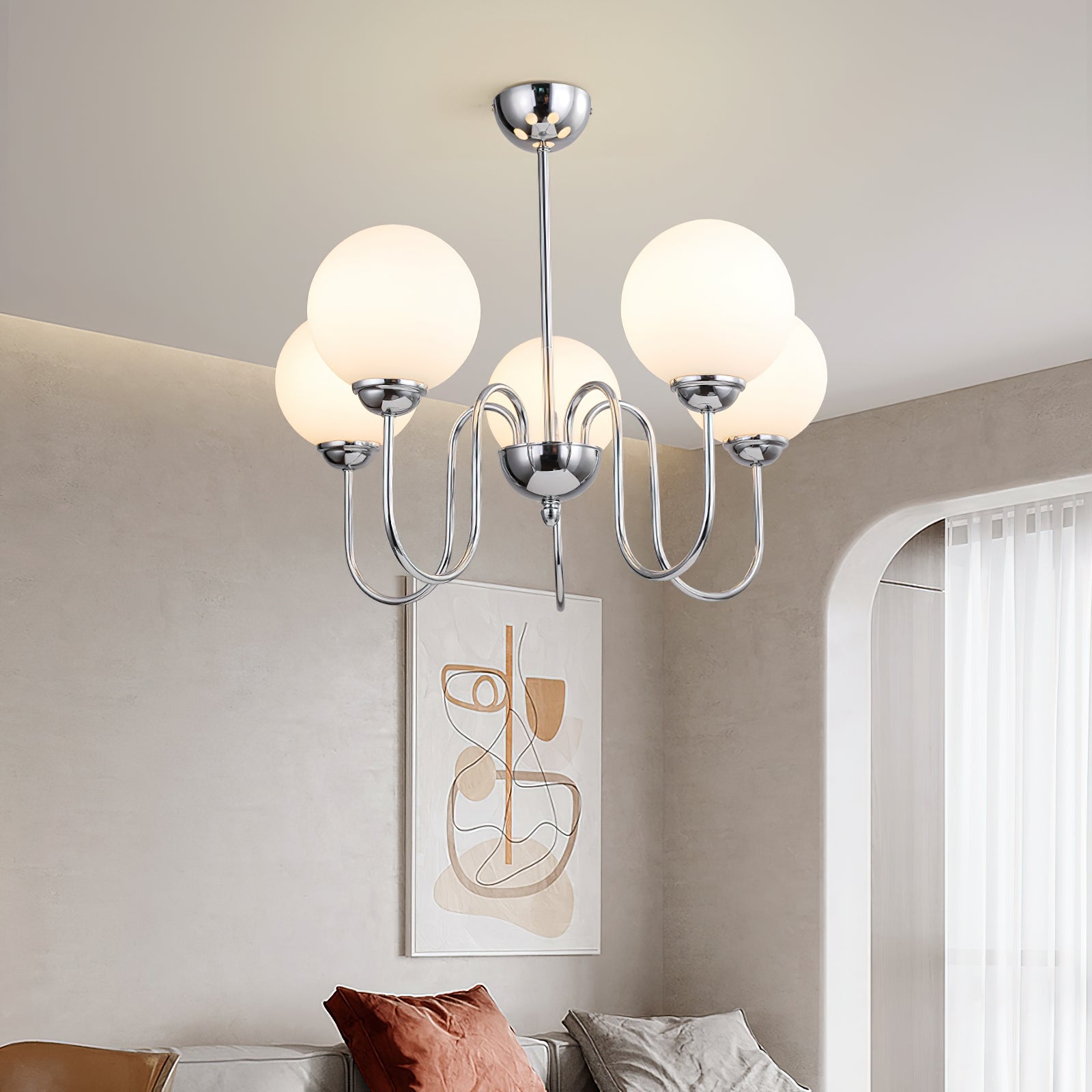 Ildorel Premium Nordic Art Brass Glass Chandelier - Lamp Copper
