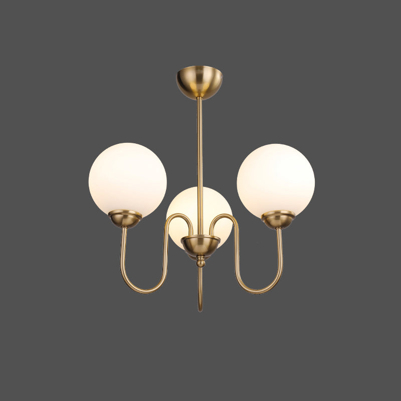 Ildorel Premium Nordic Art Brass Glass Chandelier - Lamp Copper
