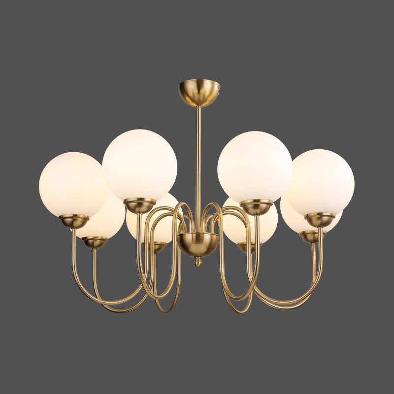 Ildorel Premium Nordic Art Brass Glass Chandelier - Lamp Copper