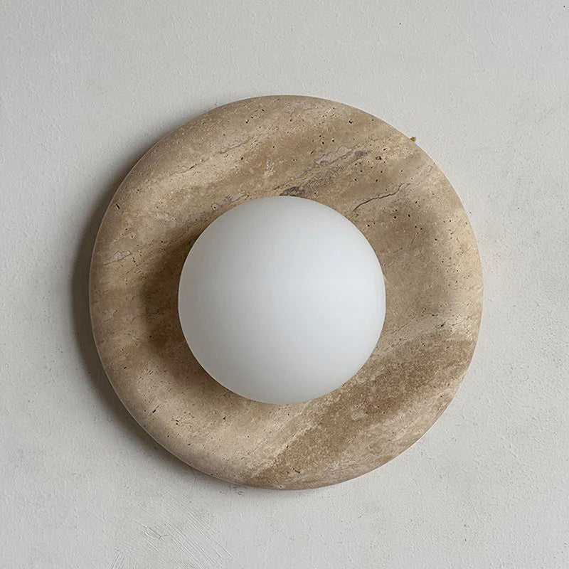 Aria Modern Round Marble Wall Light Shades Bedroom Living Room