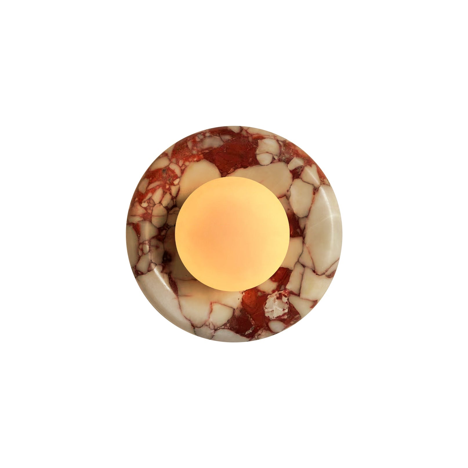 Vomire Premium Nordic Art Red Marble Sconce Wall Lamp - Lamp Copper