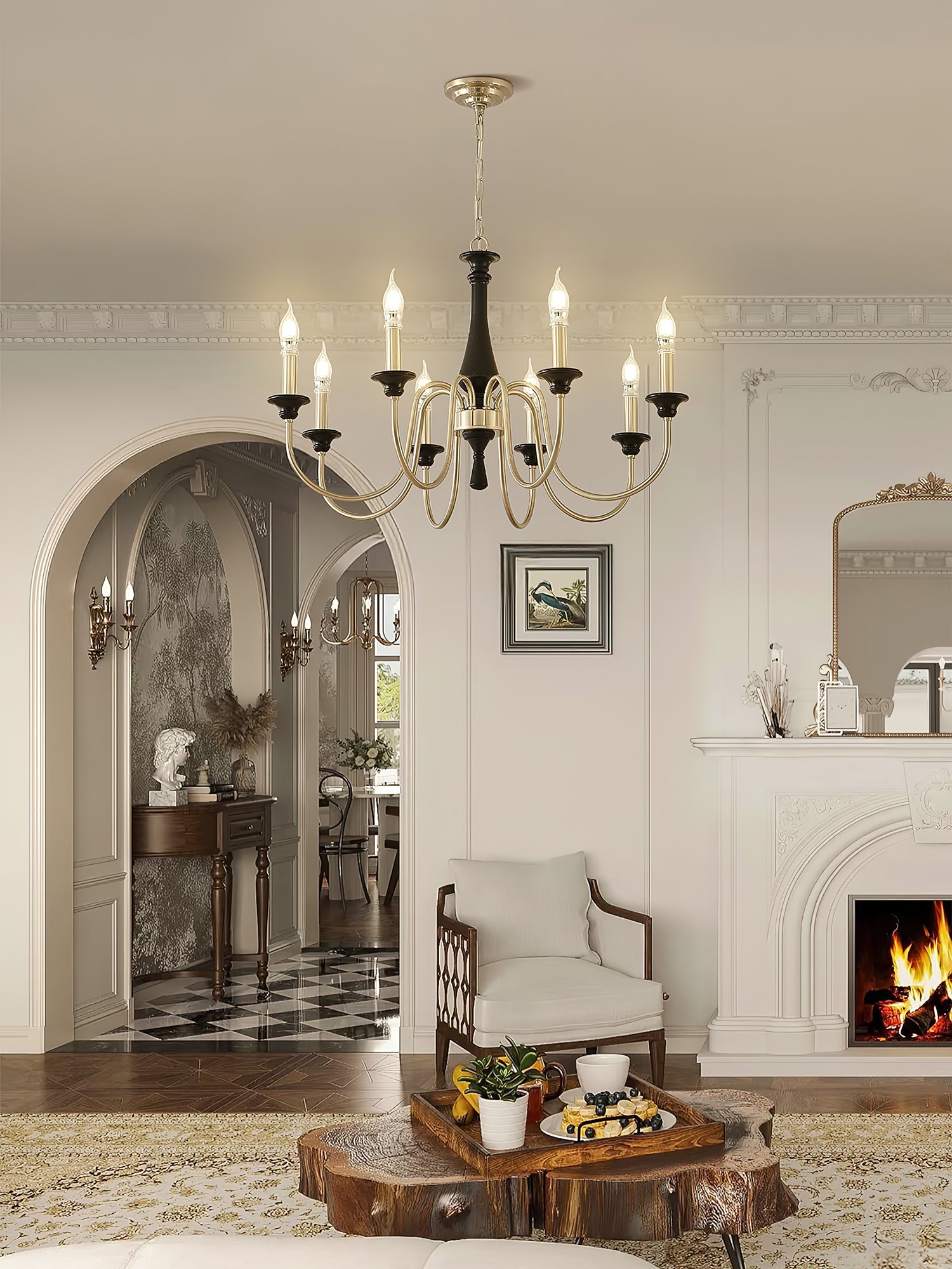 Orvella Lustre Élégant Moderne en Bois