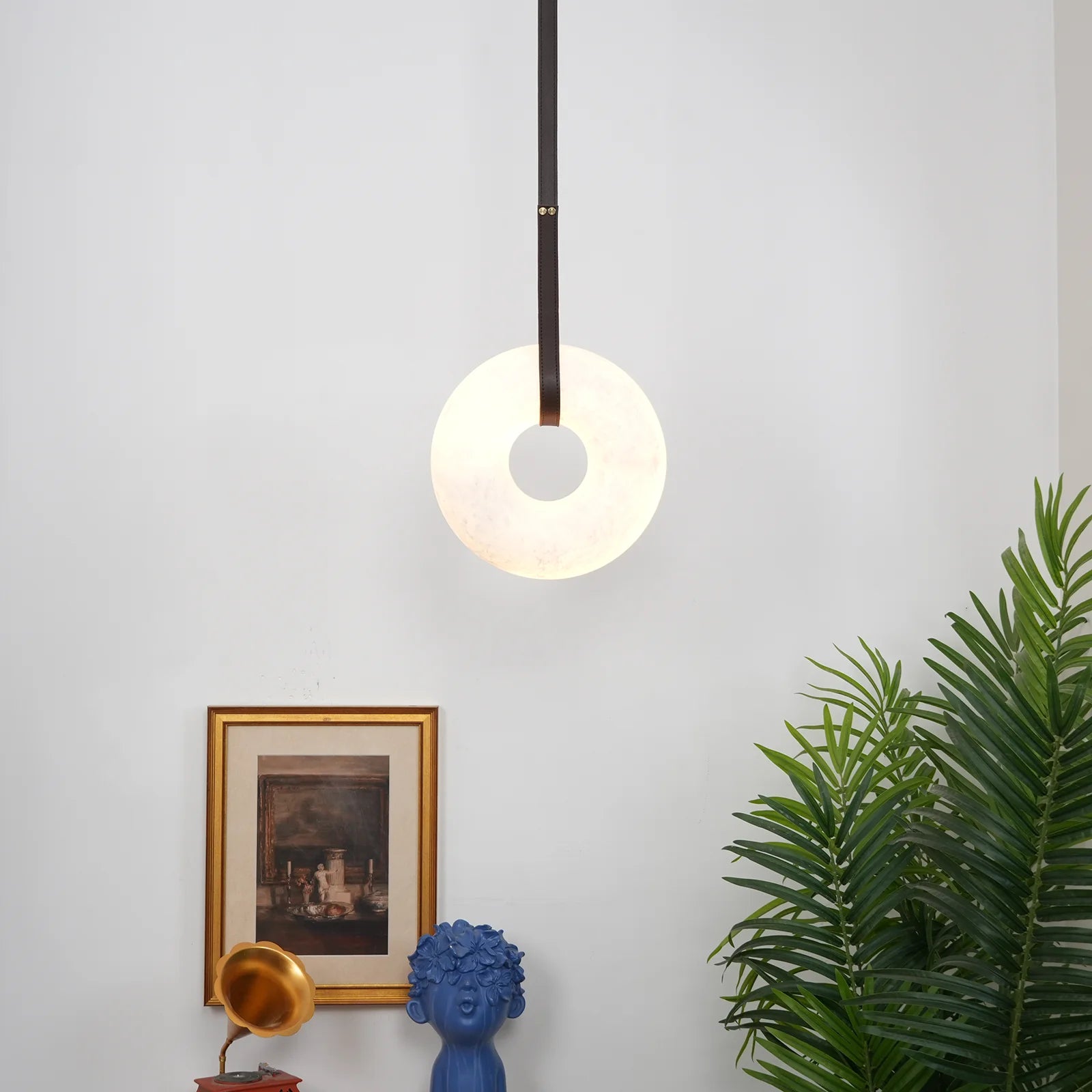 Aurtala Premium Nordic Art Alabaster Pendant Lamp - Lamp Copper