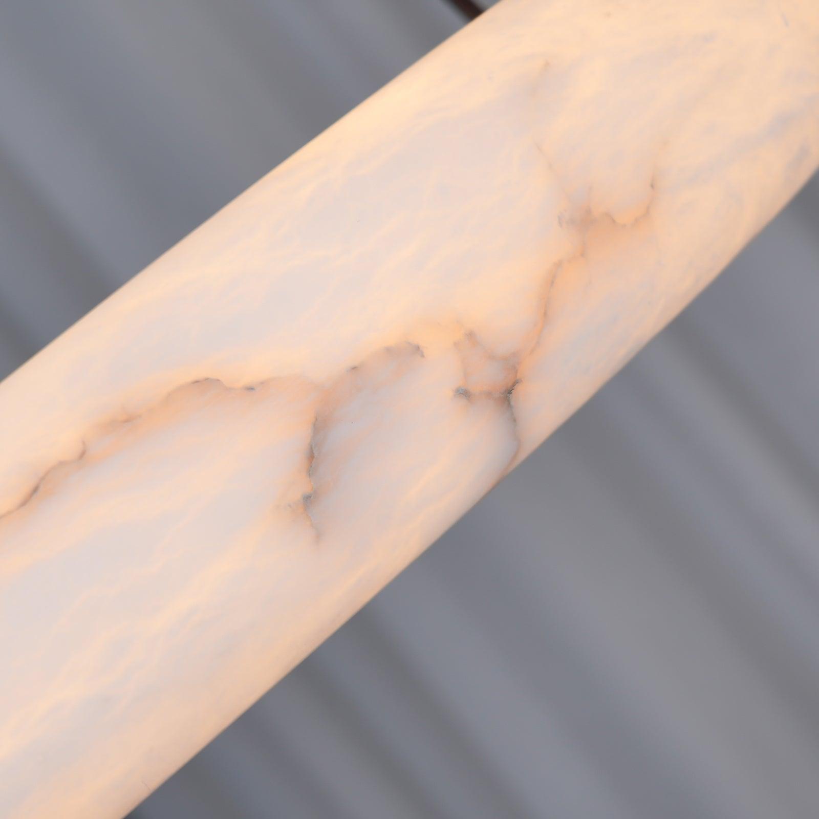 Luste Alabaster Chandeliers Ring Leather Strap Version A - Letslighting