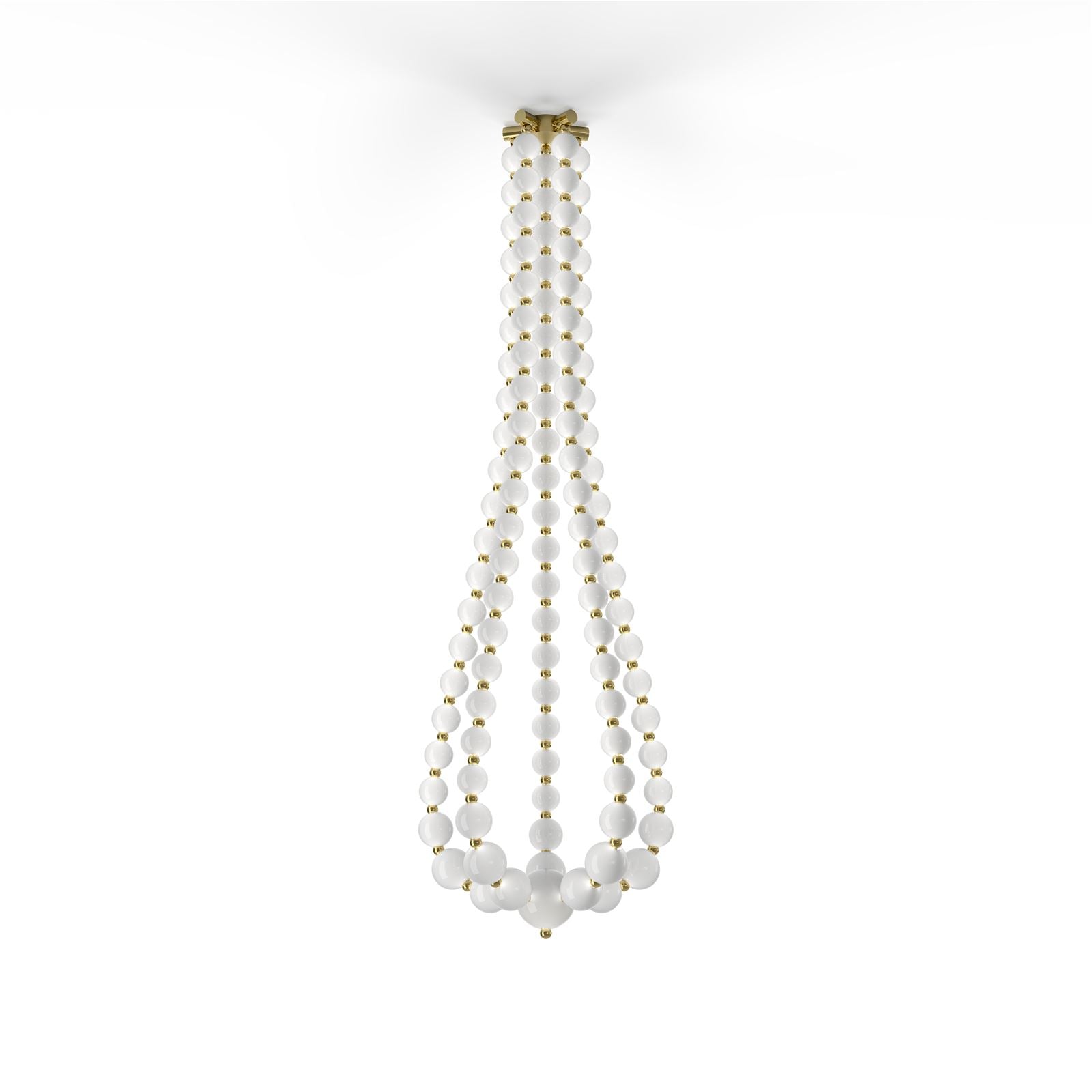 Pearl Suspension Personnalisable Métal Verre Lustre