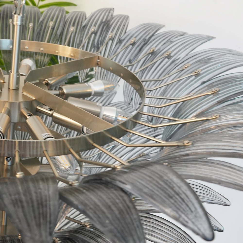 Aurora Chandelier Murano Glass Palm Leaf Tiered - Letslighting
