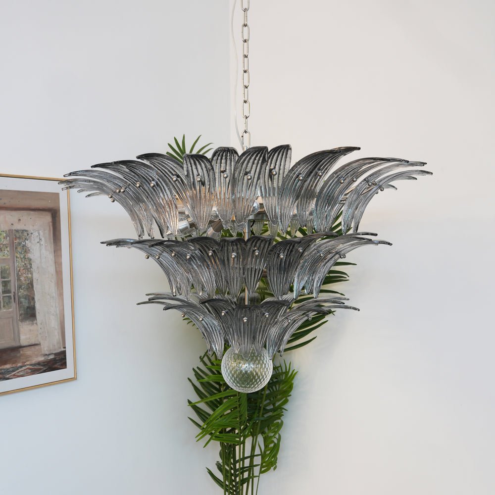 Aurora Chandelier Murano Glass Palm Leaf Tiered - Letslighting