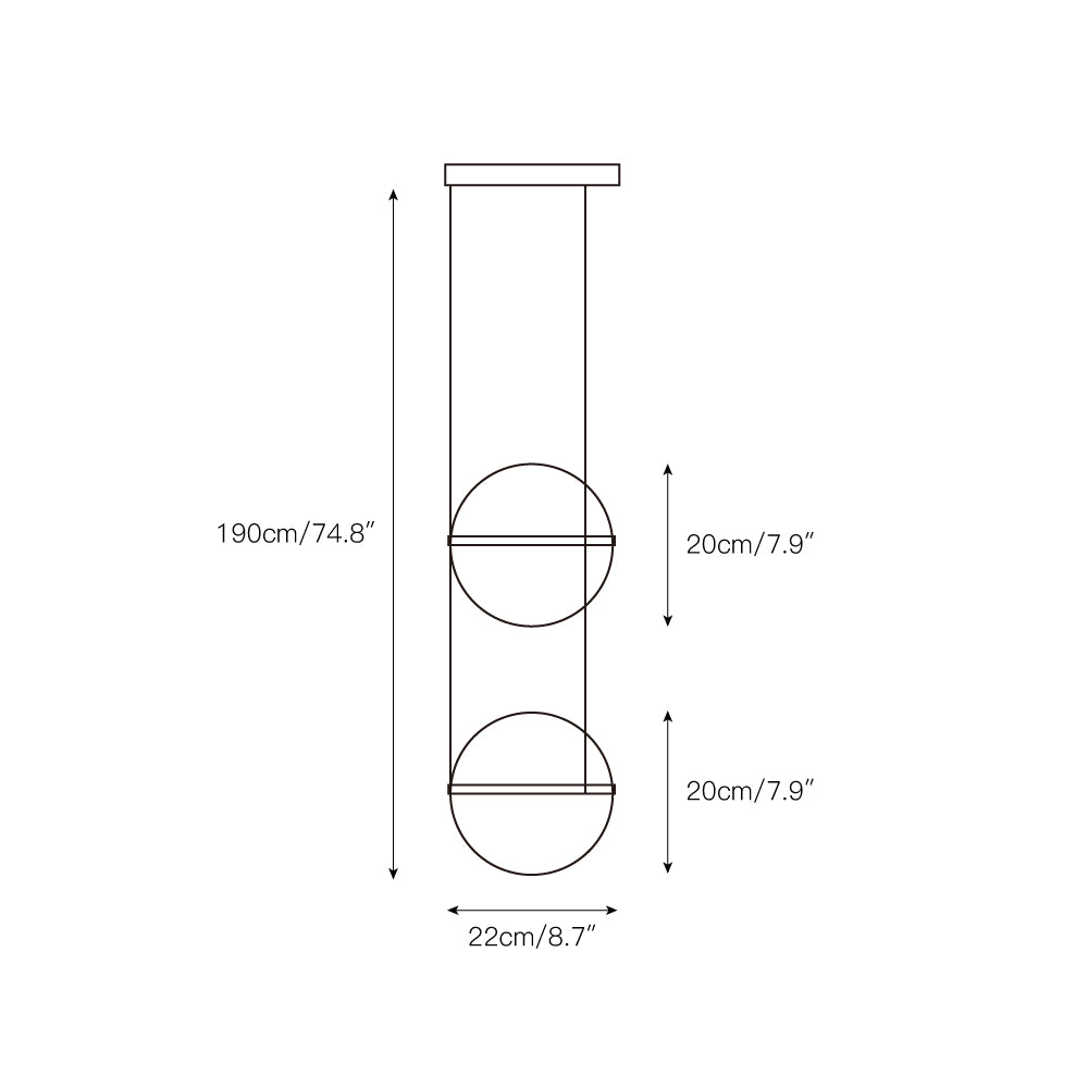 Vacaria Modern Minimalist Metal Plastic Pendant Lamp - Lamp Copper