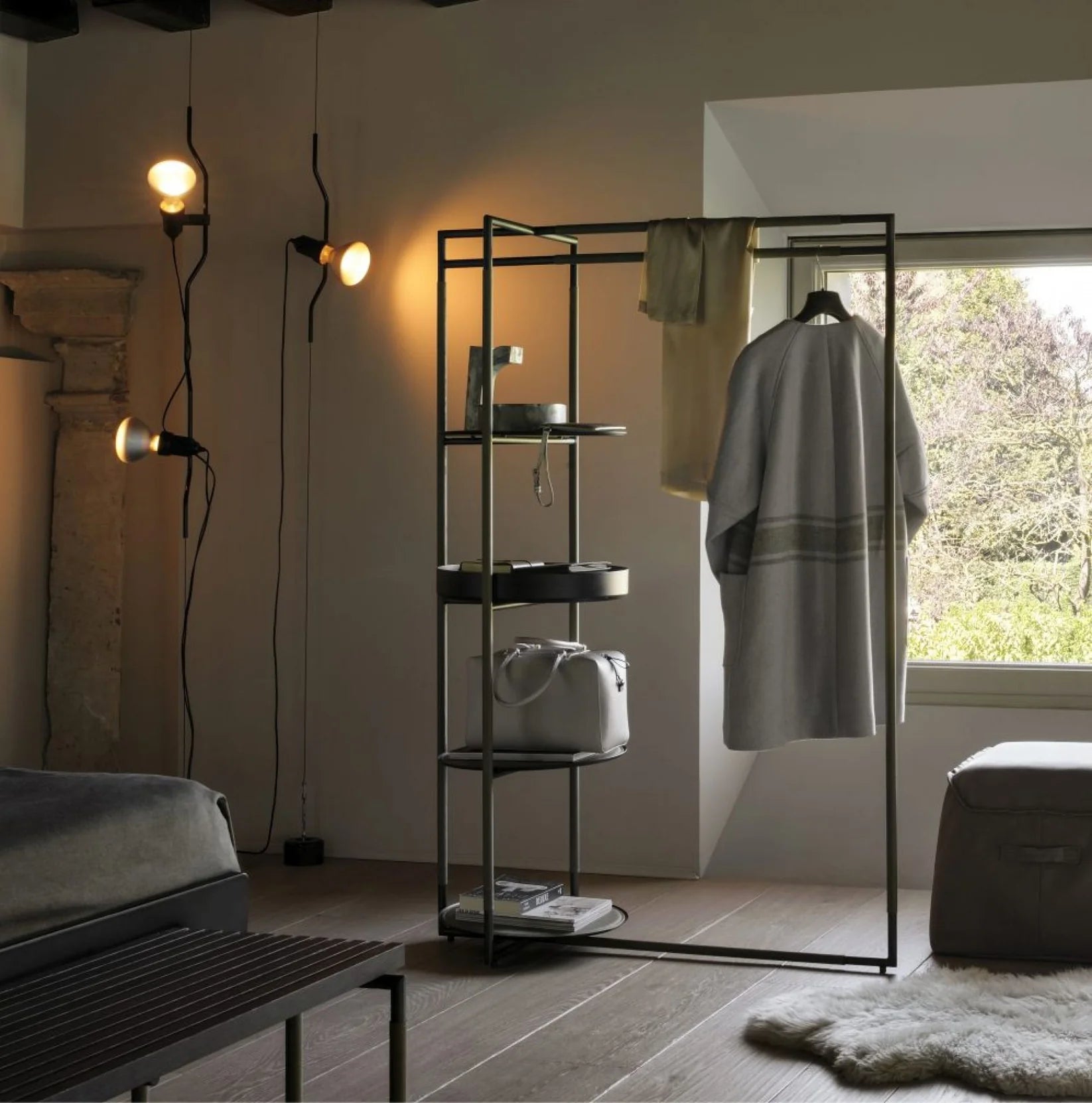 Silva Minimalist Metal Black White Red Pendant Light Dining Room Bedroom