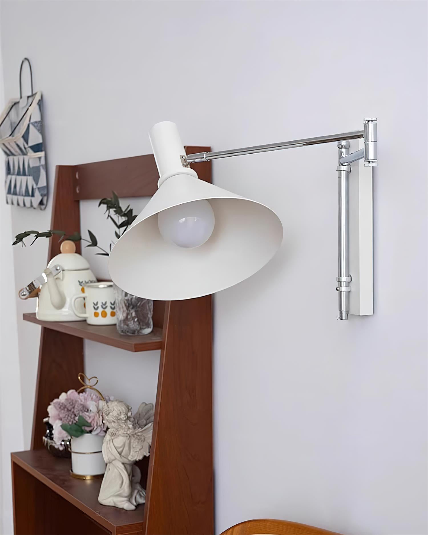 Wall Lamp Modern Adjustable Arm Red Shade Reading Light - Letslighting