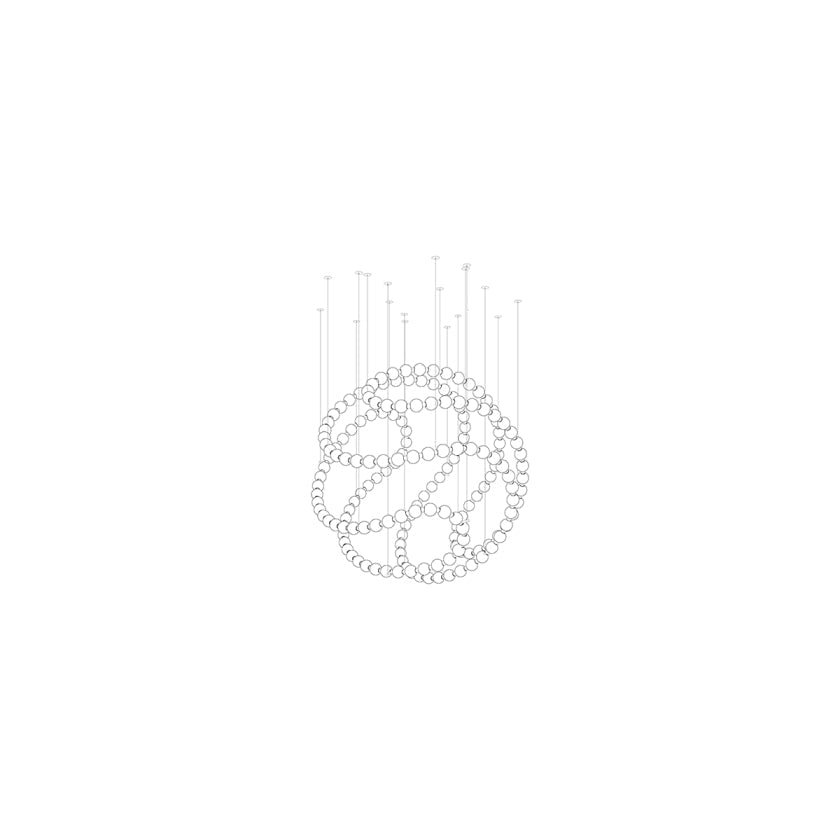 Pearl Suspension Personnalisable Métal Verre Lustre