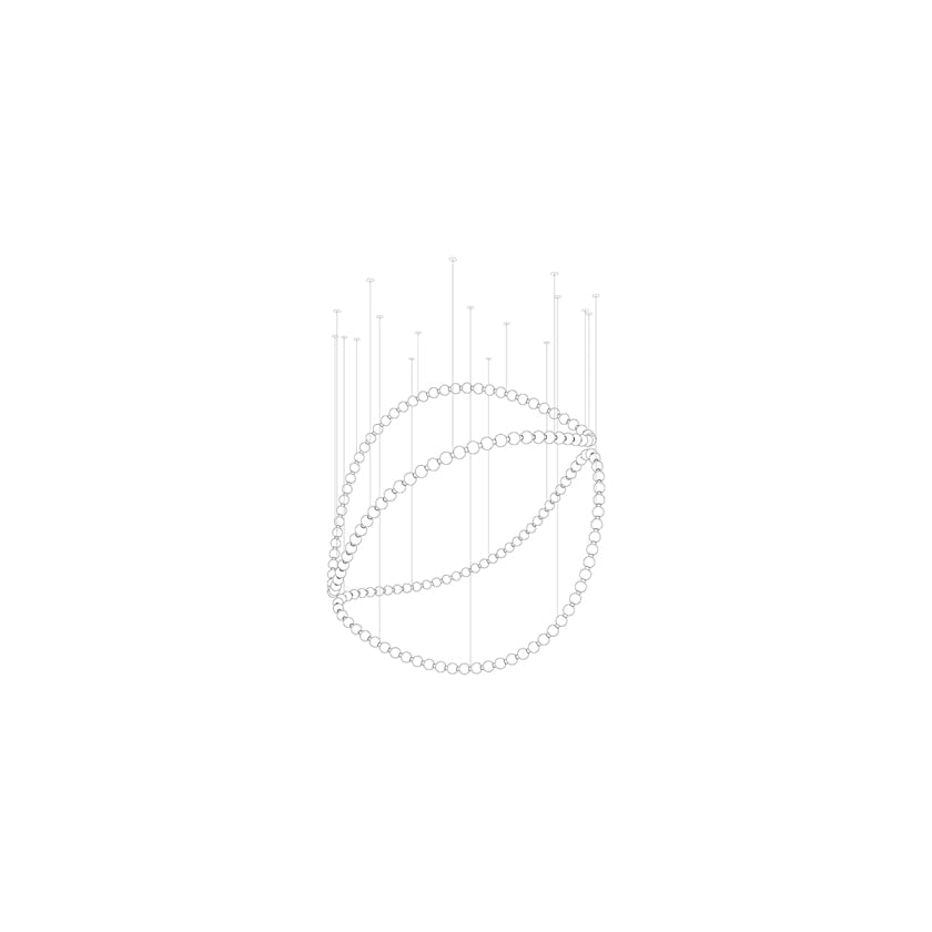 Pearl Suspension Personnalisable Métal Verre Lustre
