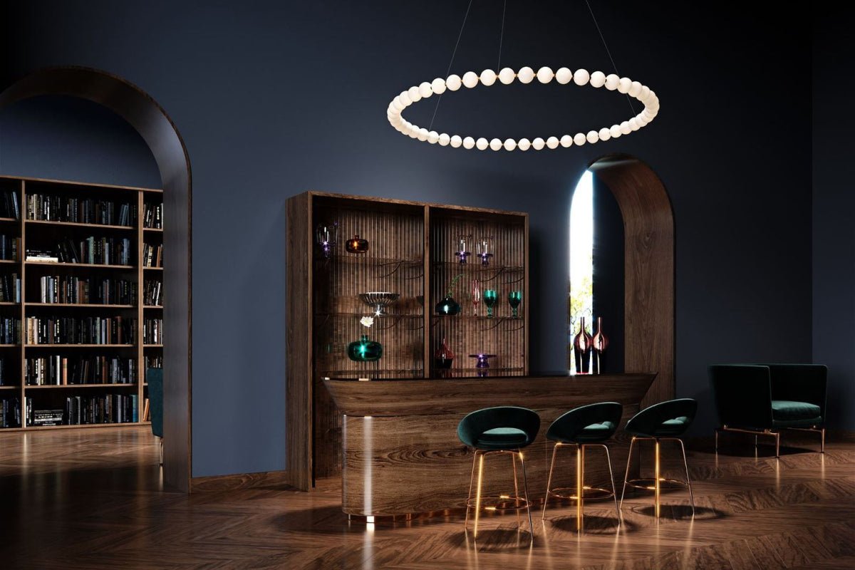 Pearl Suspension Personnalisable Métal Verre Lustre
