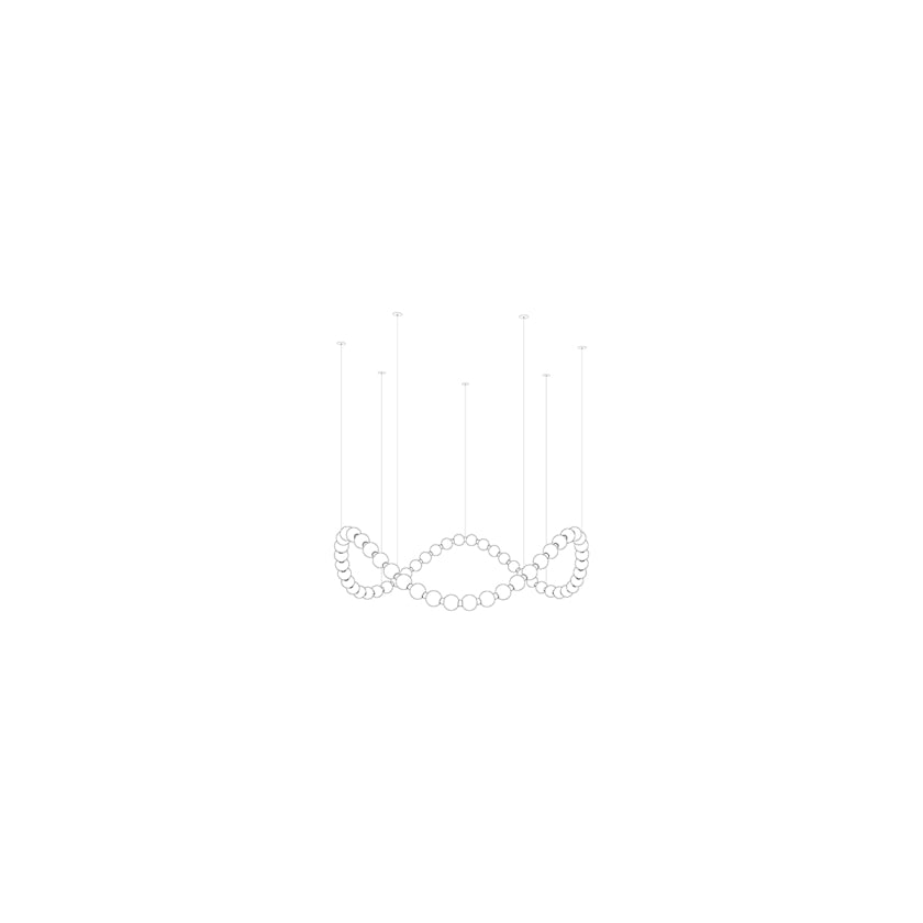 Pearl Suspension Personnalisable Métal Verre Lustre