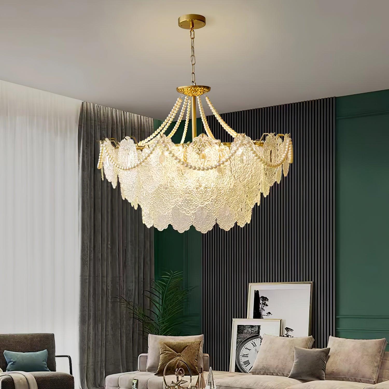 Pearls Glass Chandelier - Blowlighting