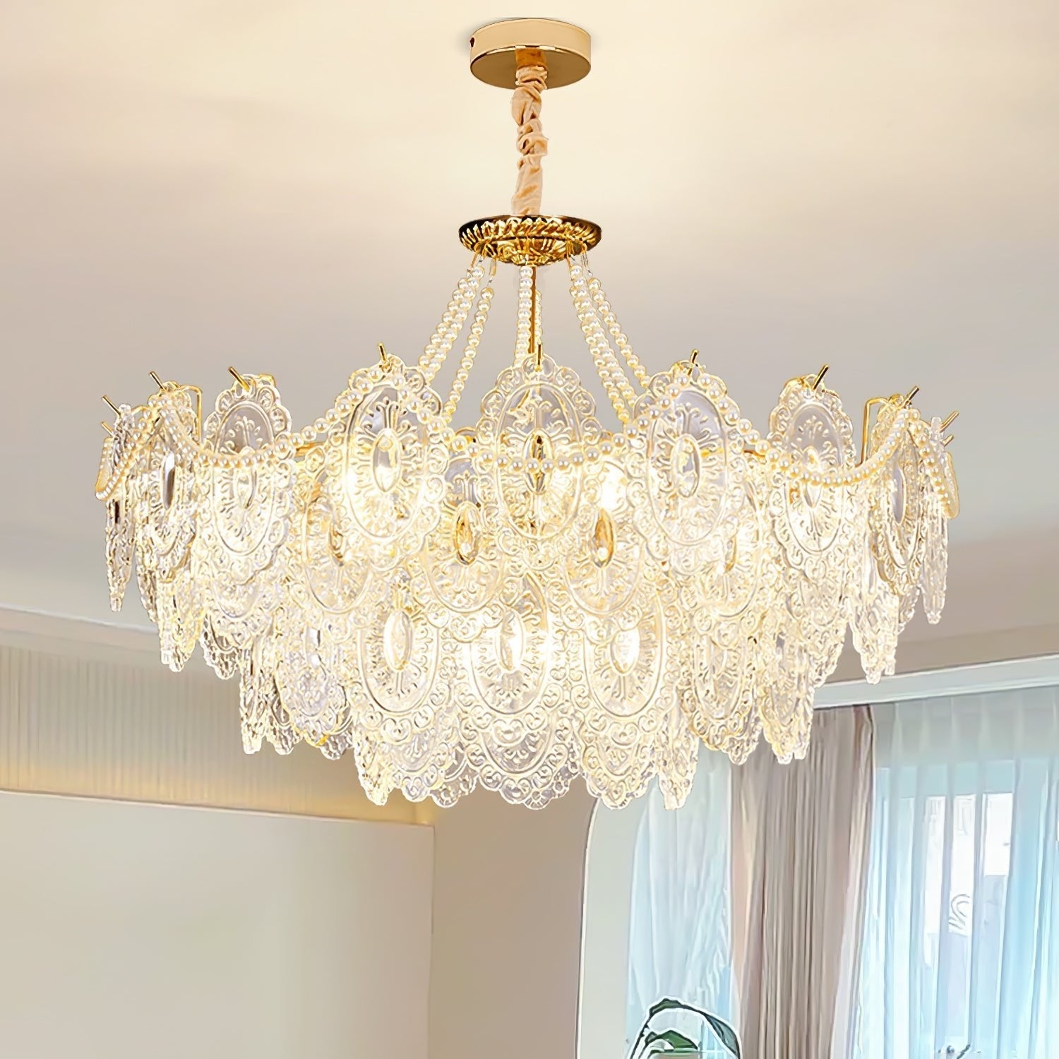Pearls Glass Chandelier - Blowlighting
