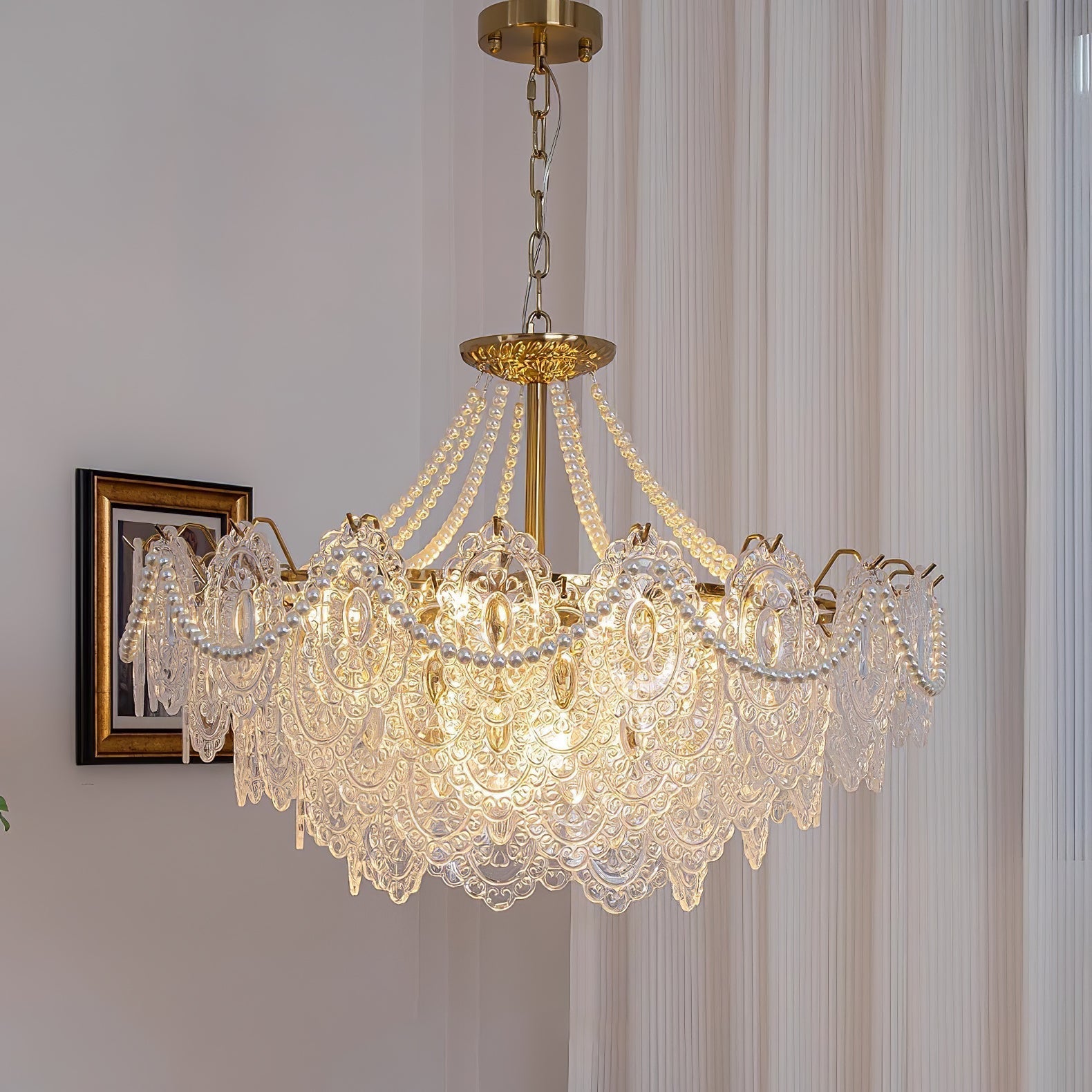 Pearls Glass Chandelier - Blowlighting