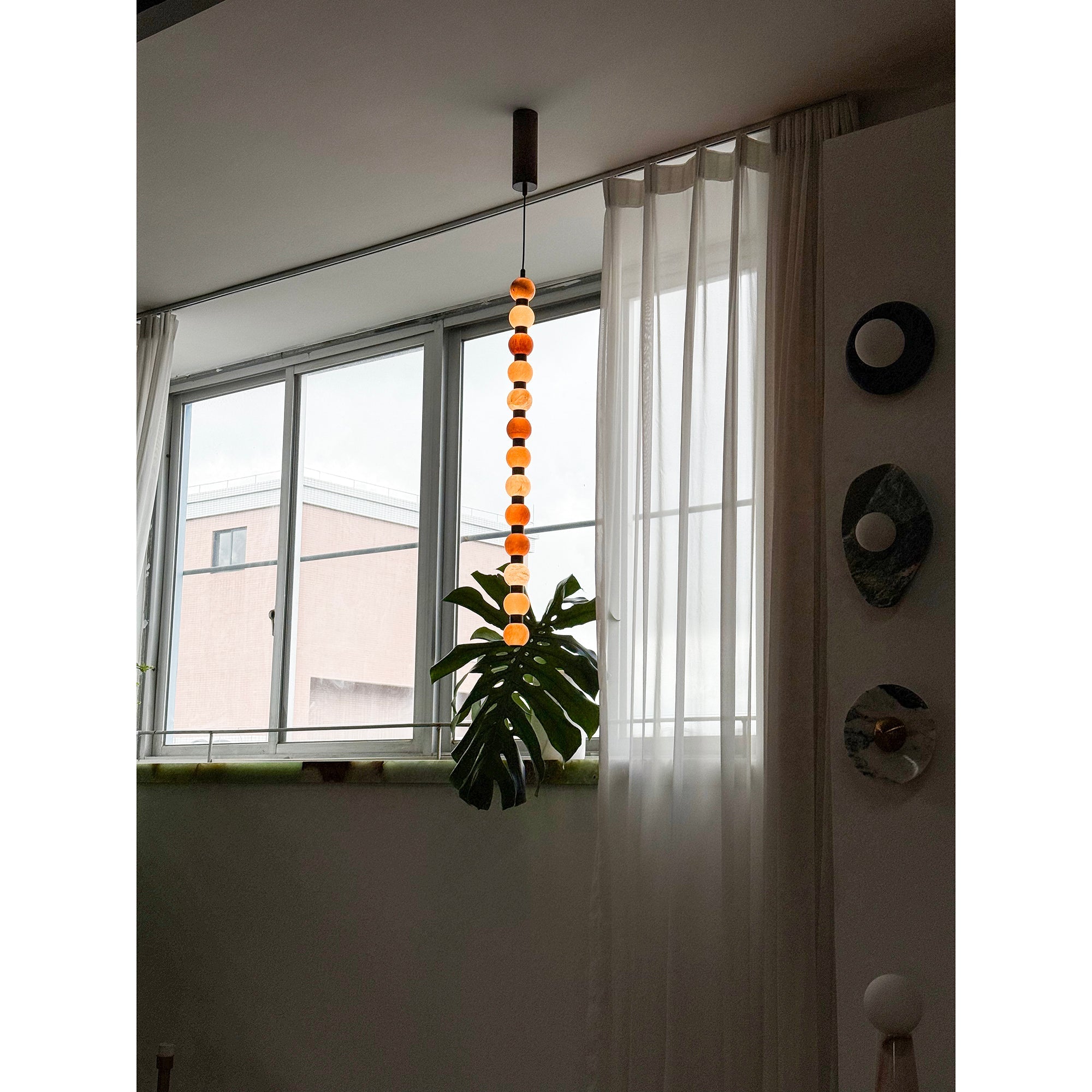 Ulshae Modern Minimalist Art Marble Pendant Lamp - Lamp Copper