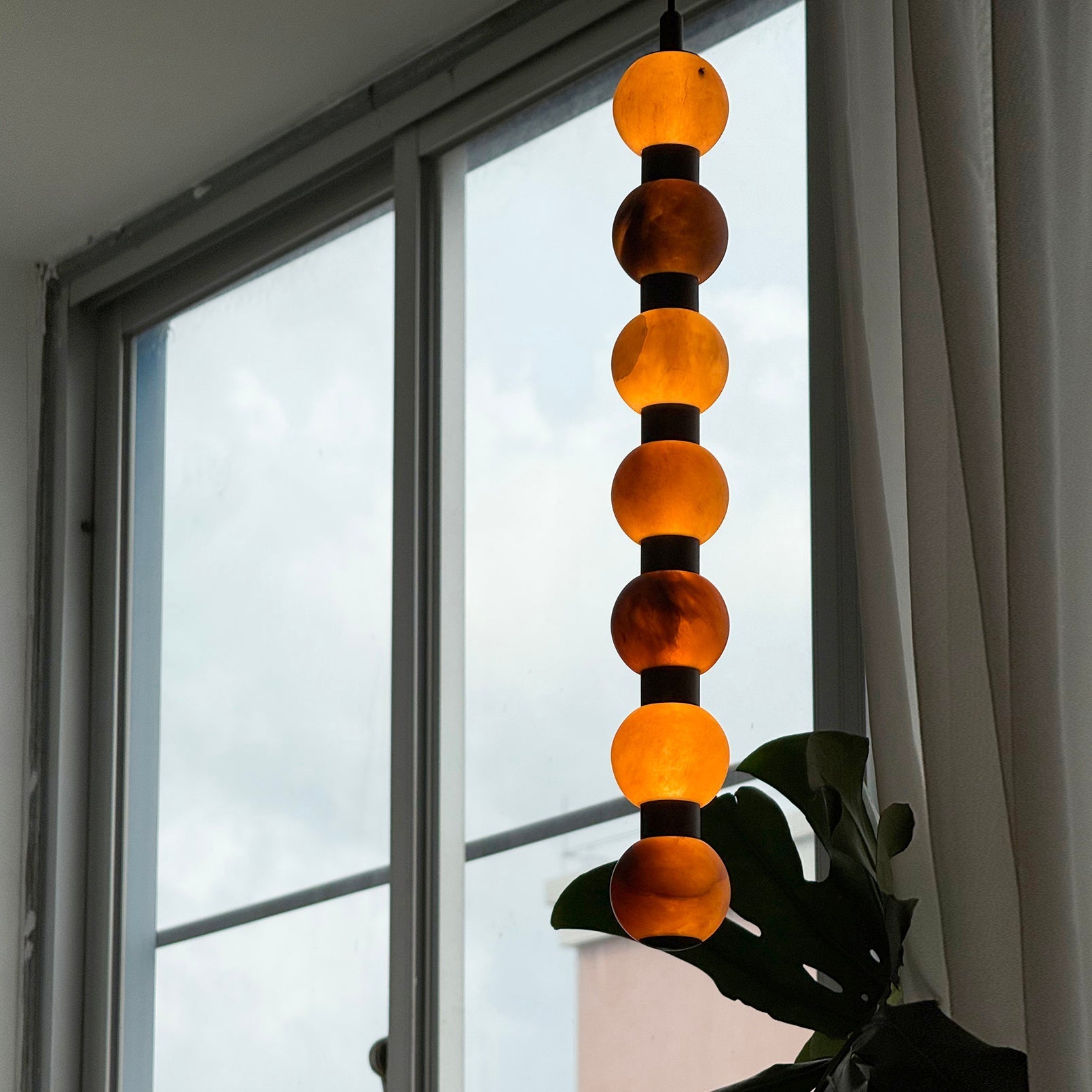 Ulshae Modern Minimalist Art Marble Pendant Lamp - Lamp Copper