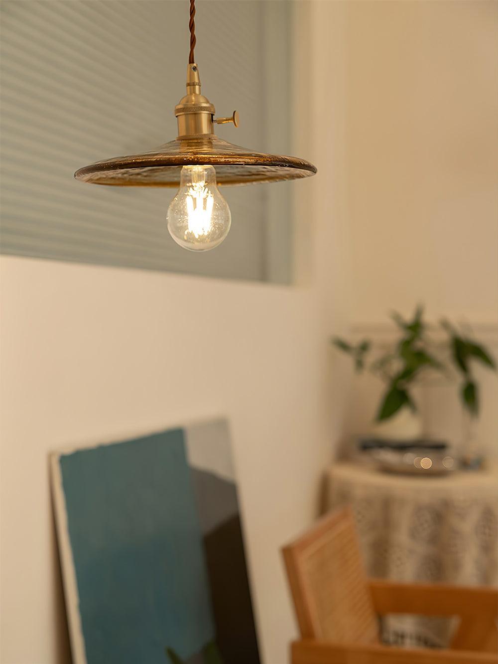 Sage Vintage Glass Pendant Light - Blowlighting
