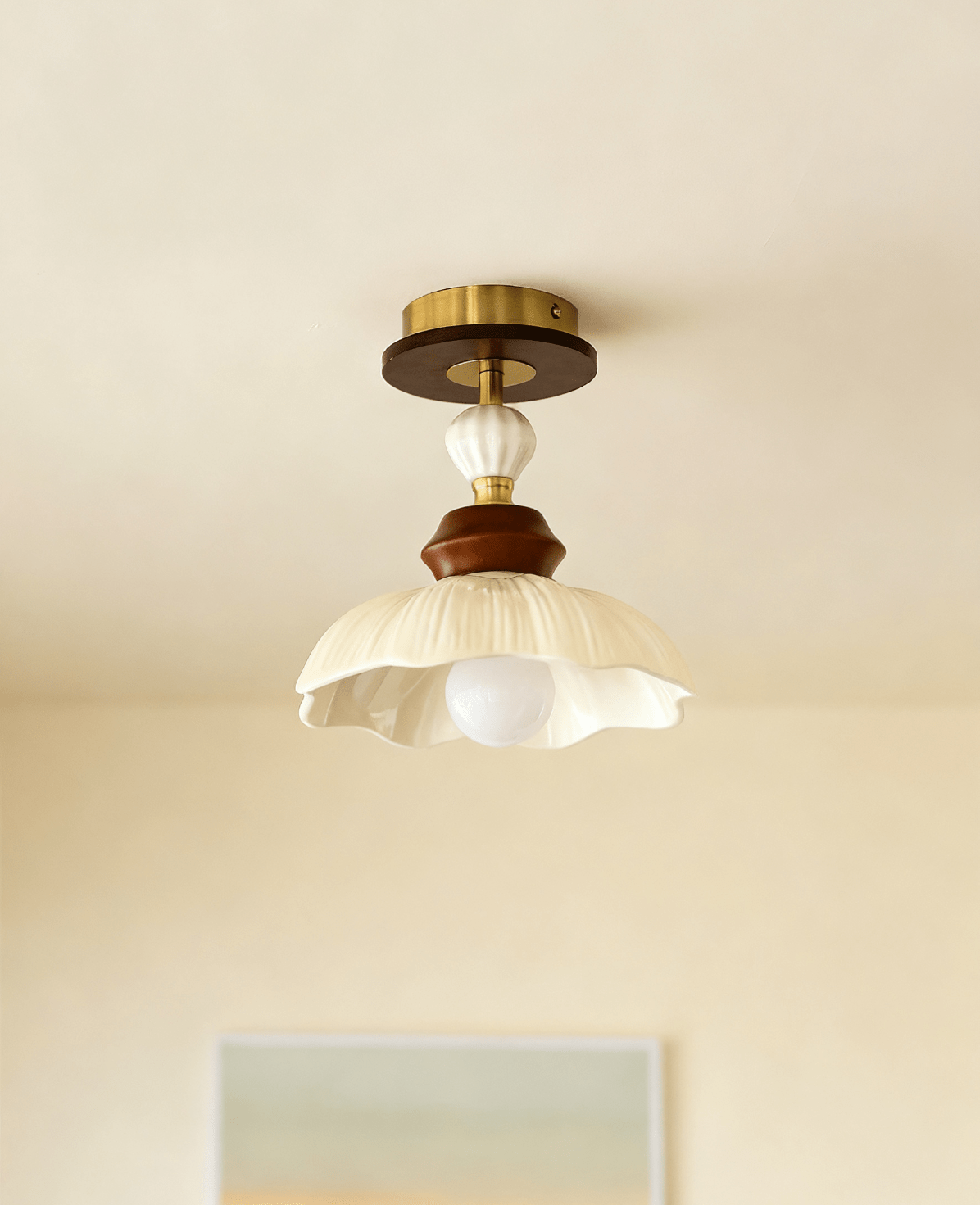 Petal Bloom Lampe Plafond Élégante Chaleureuse Charmante