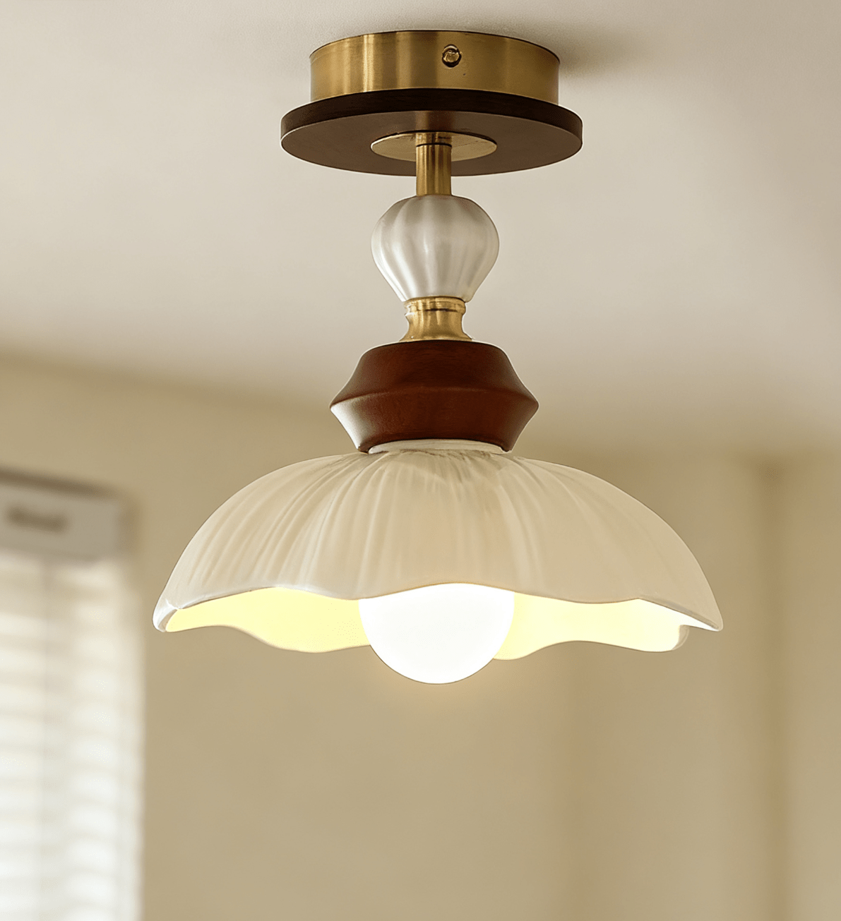 Petal Bloom Lampe Plafond Élégante Chaleureuse Charmante