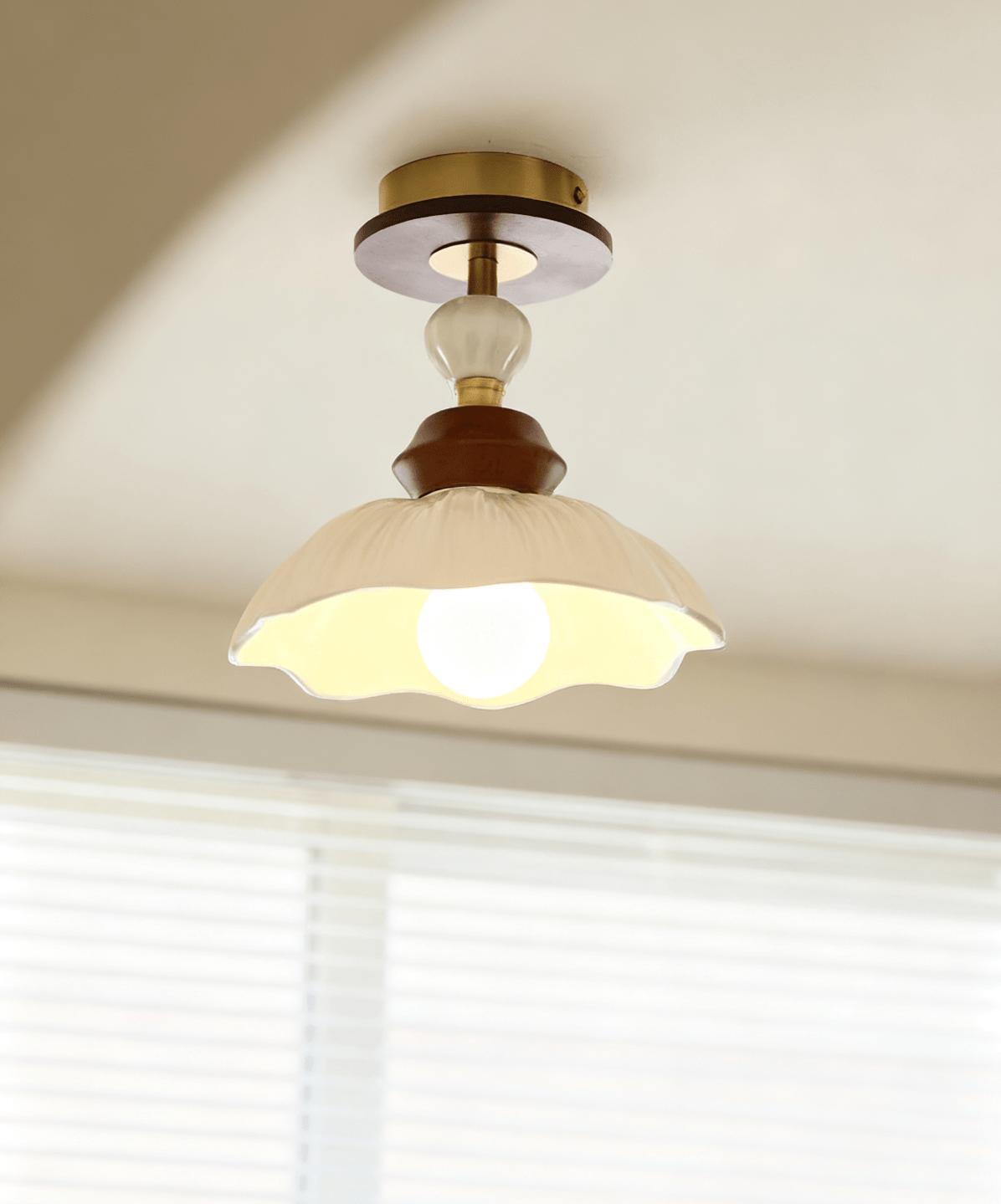 Petal Bloom Lampe Plafond Élégante Chaleureuse Charmante