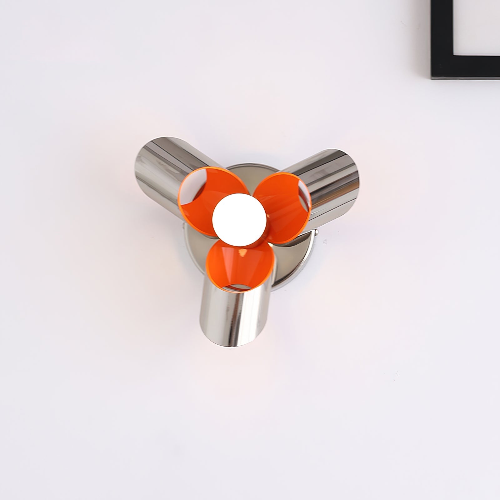 Petala Wall Lamp Chrome Petals Orange Interior - Letslighting