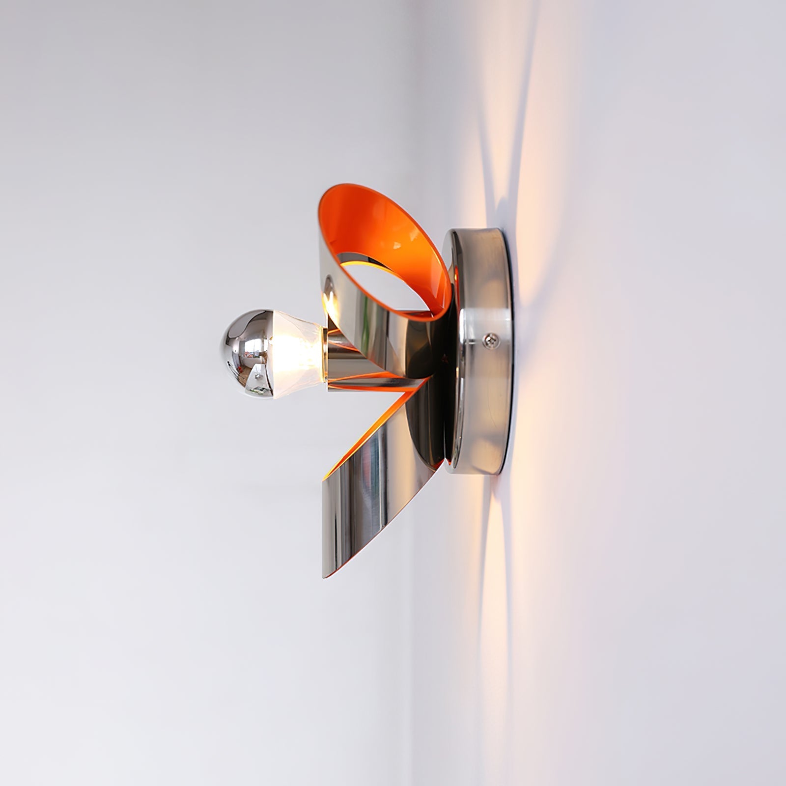 Petala Wall Lamp Chrome Petals Orange Interior - Letslighting