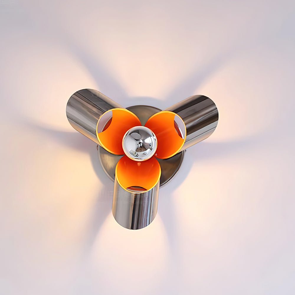 Petala Wall Lamp Chrome Petals Orange Interior - Letslighting