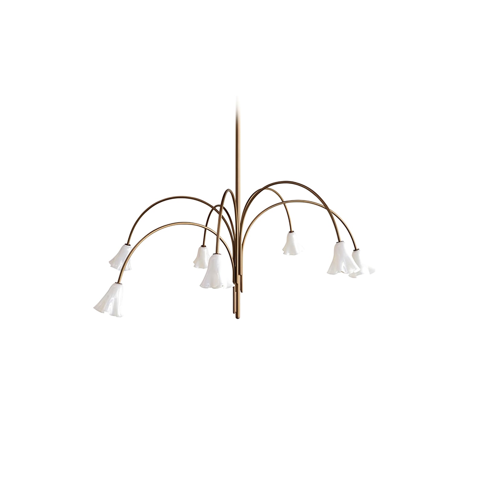 Aurora Chandelier Blossom Petal Glass Arms - Letslighting