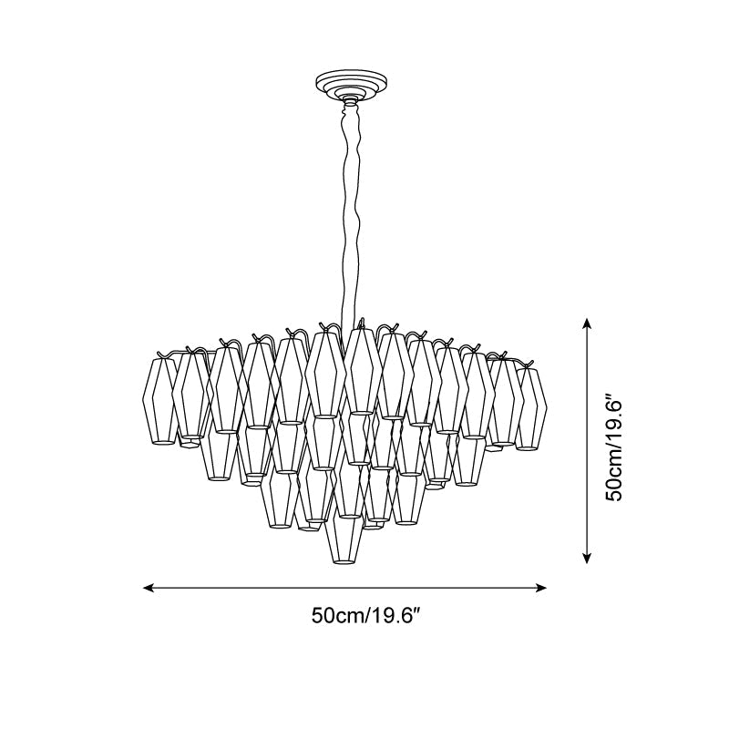 Petralyn Chandelier Prism Cascade - Letslighting