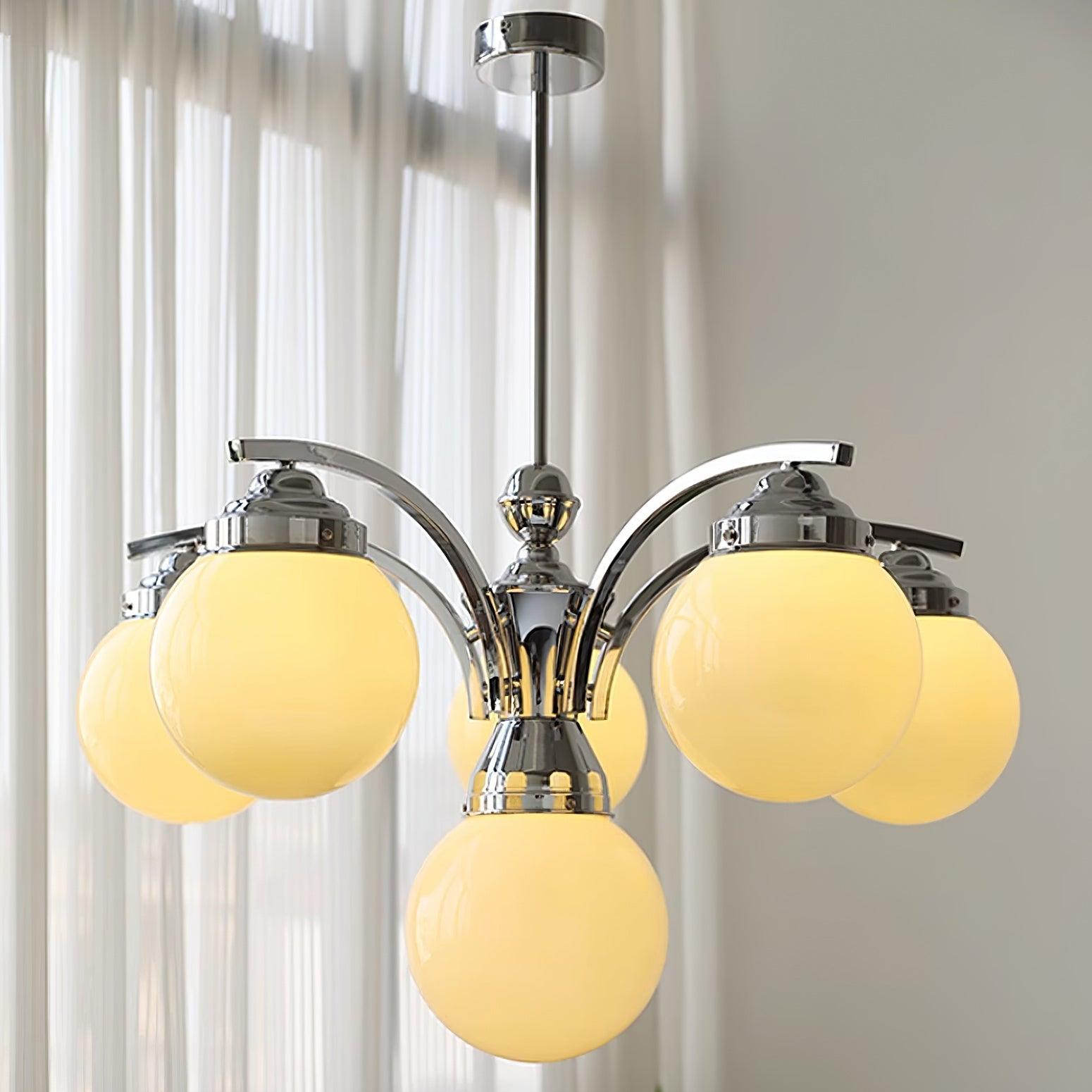 Salamanca Chandelier Glass Chrome Elegant - Letslighting