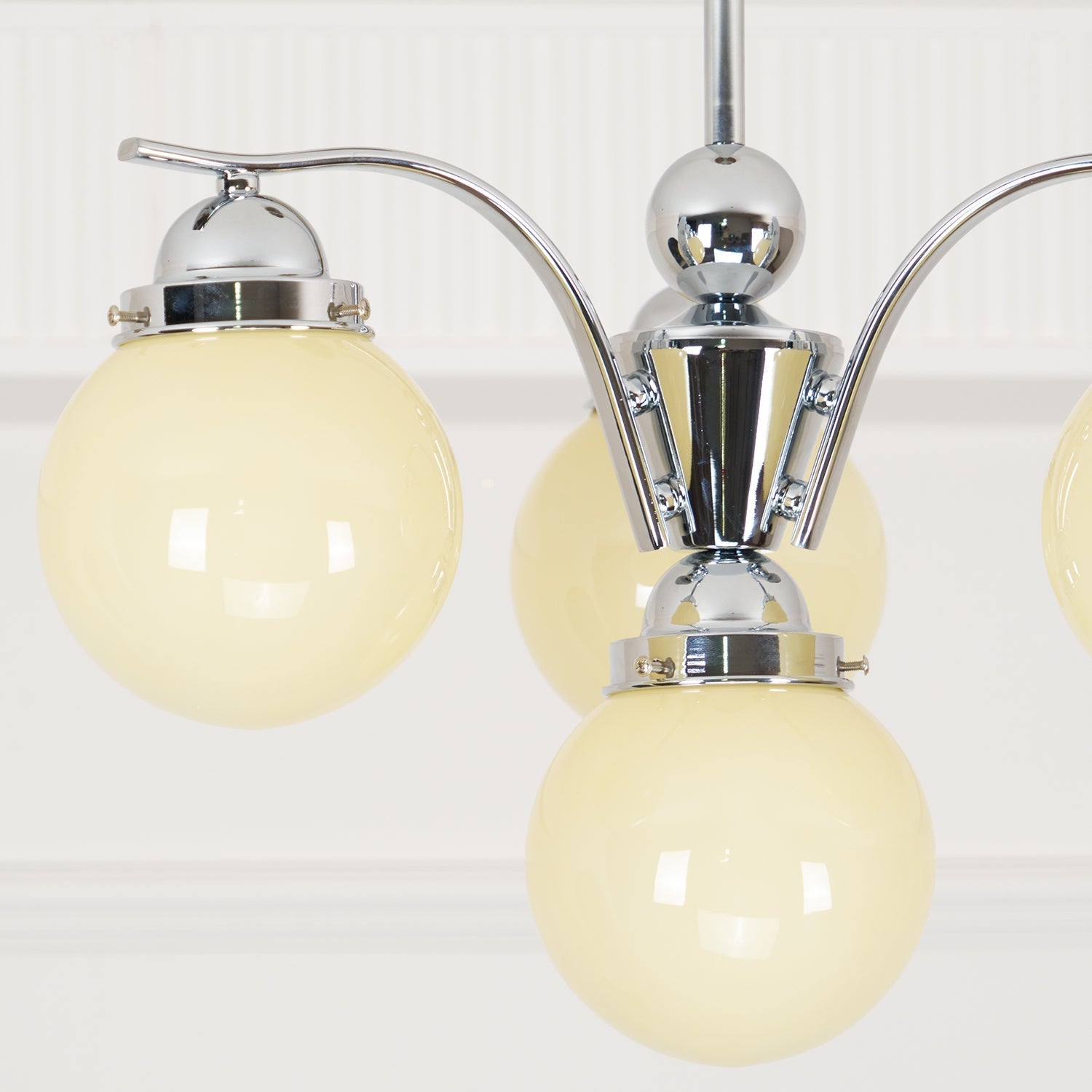 Salamanca Chandelier Glass Chrome Elegant - Letslighting