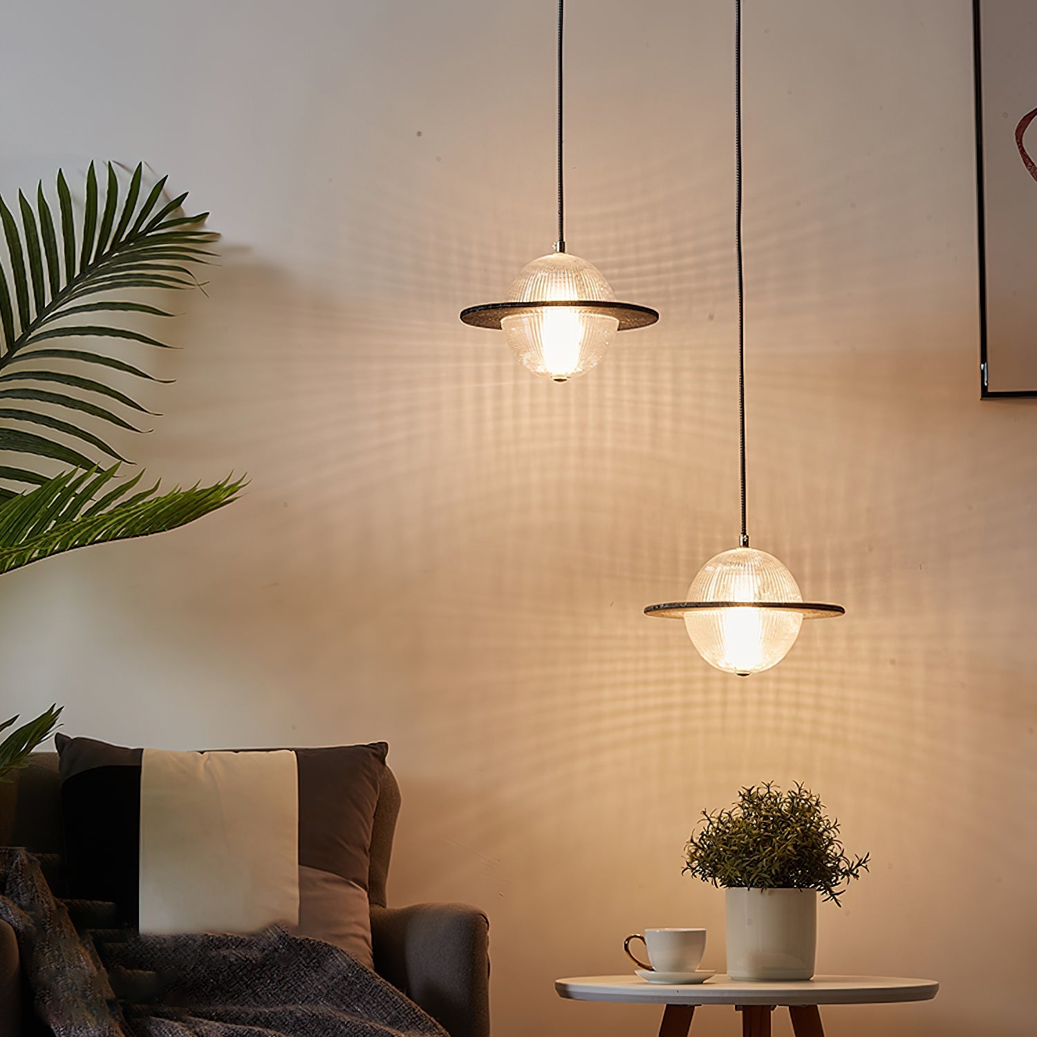 Valentina Moderne Créatif LED Suspension Métal/Verre Chambre À Coucher