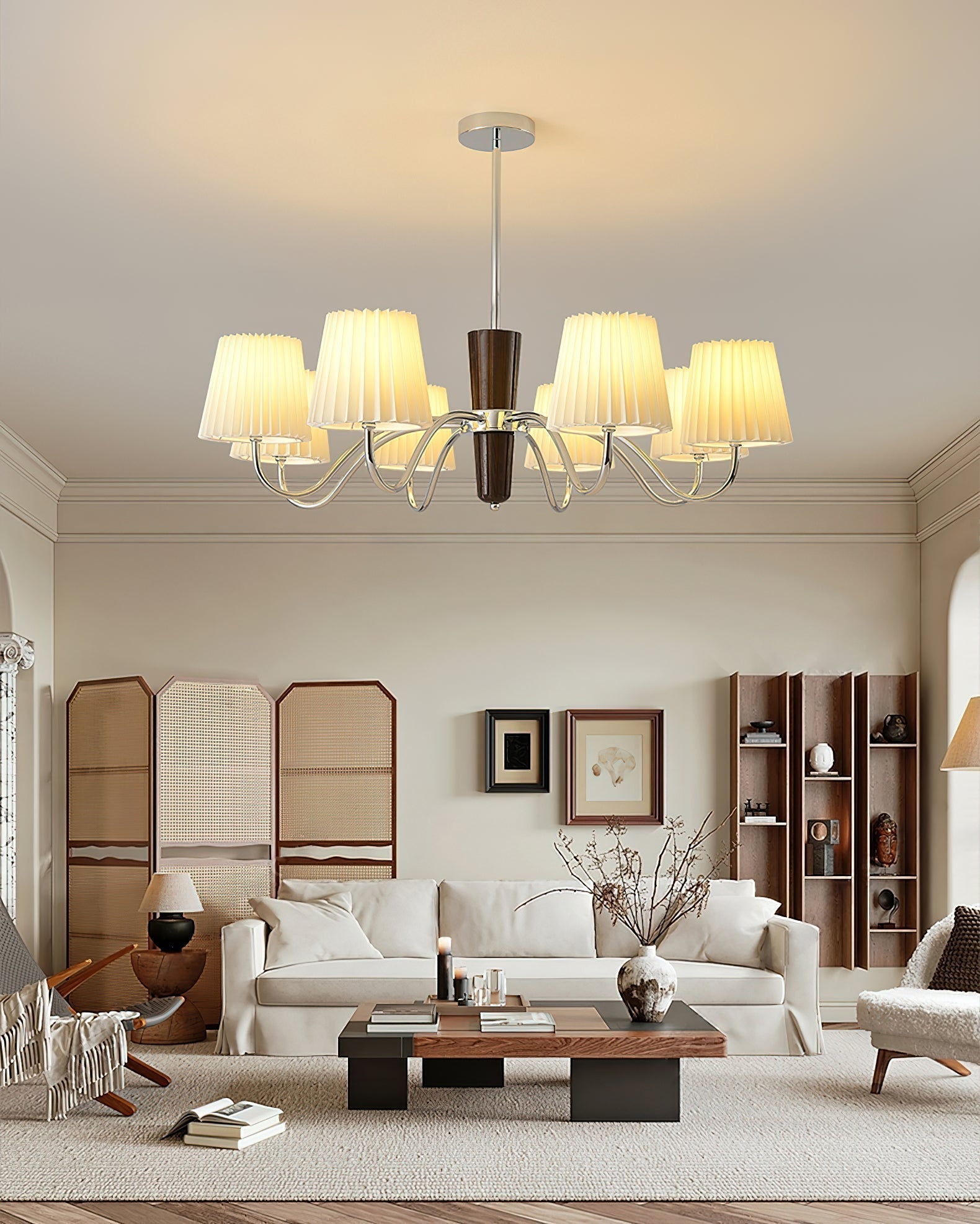 Aurora Chandelier Pleated Fabric Classic - Blowlighting