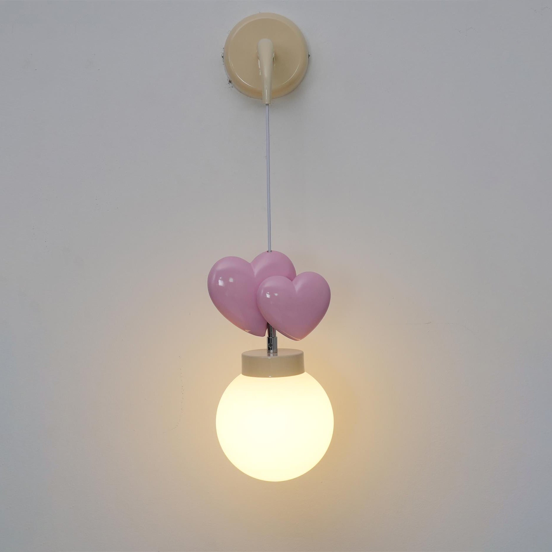 Wall Lamp Resin Heart Cluster Glass Globe Mount Romantic - Letslighting