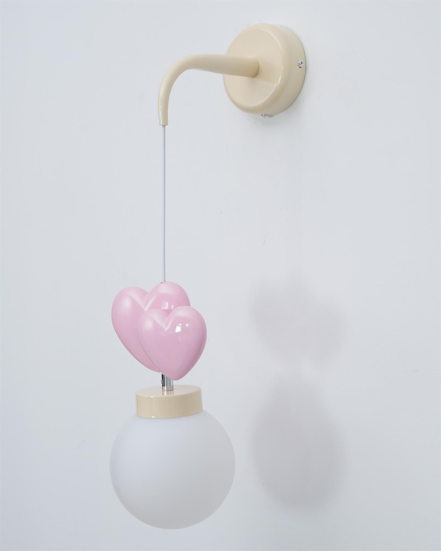 Wall Lamp Resin Heart Cluster Glass Globe Mount Romantic - Letslighting