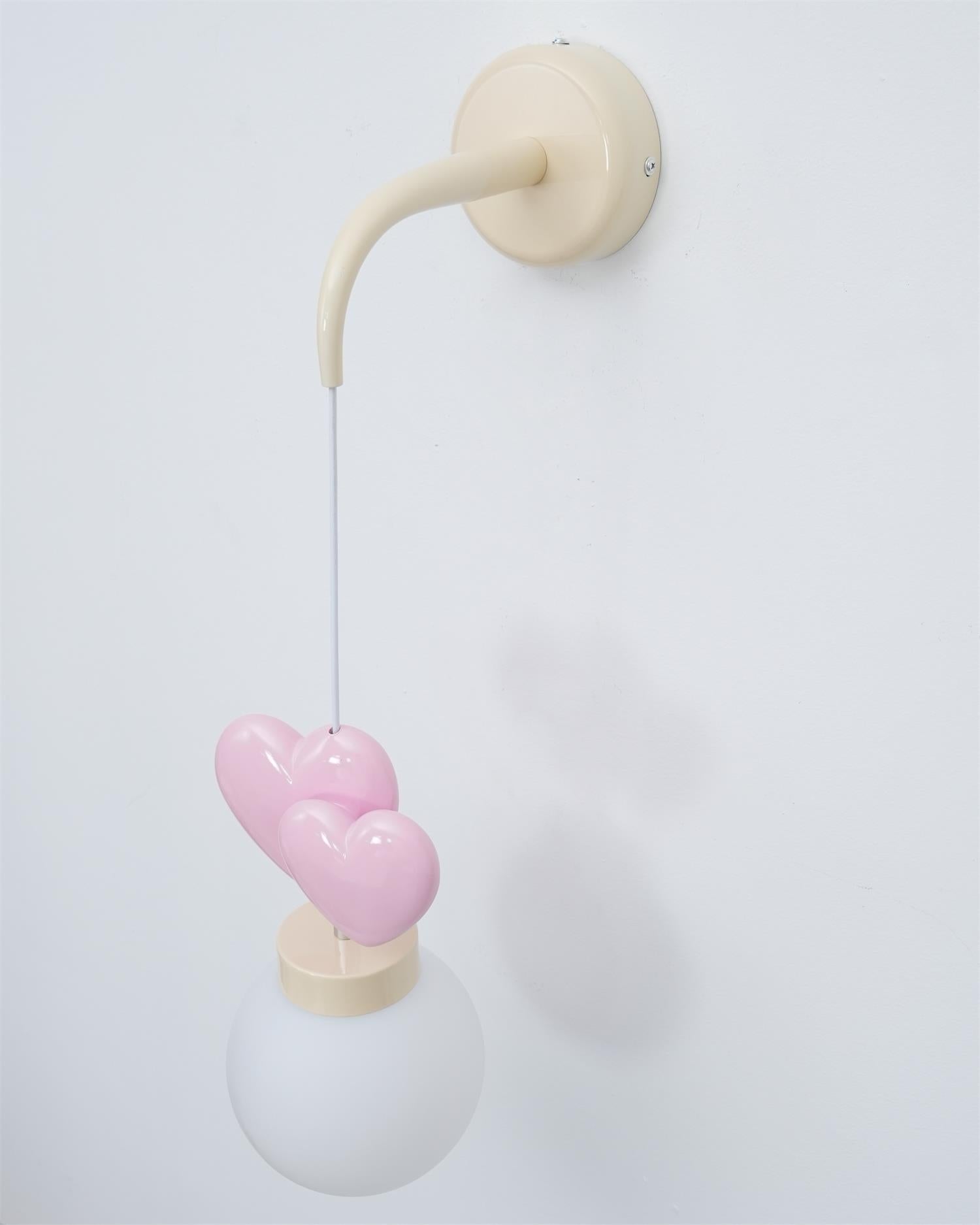 Wall Lamp Resin Heart Cluster Glass Globe Mount Romantic - Letslighting