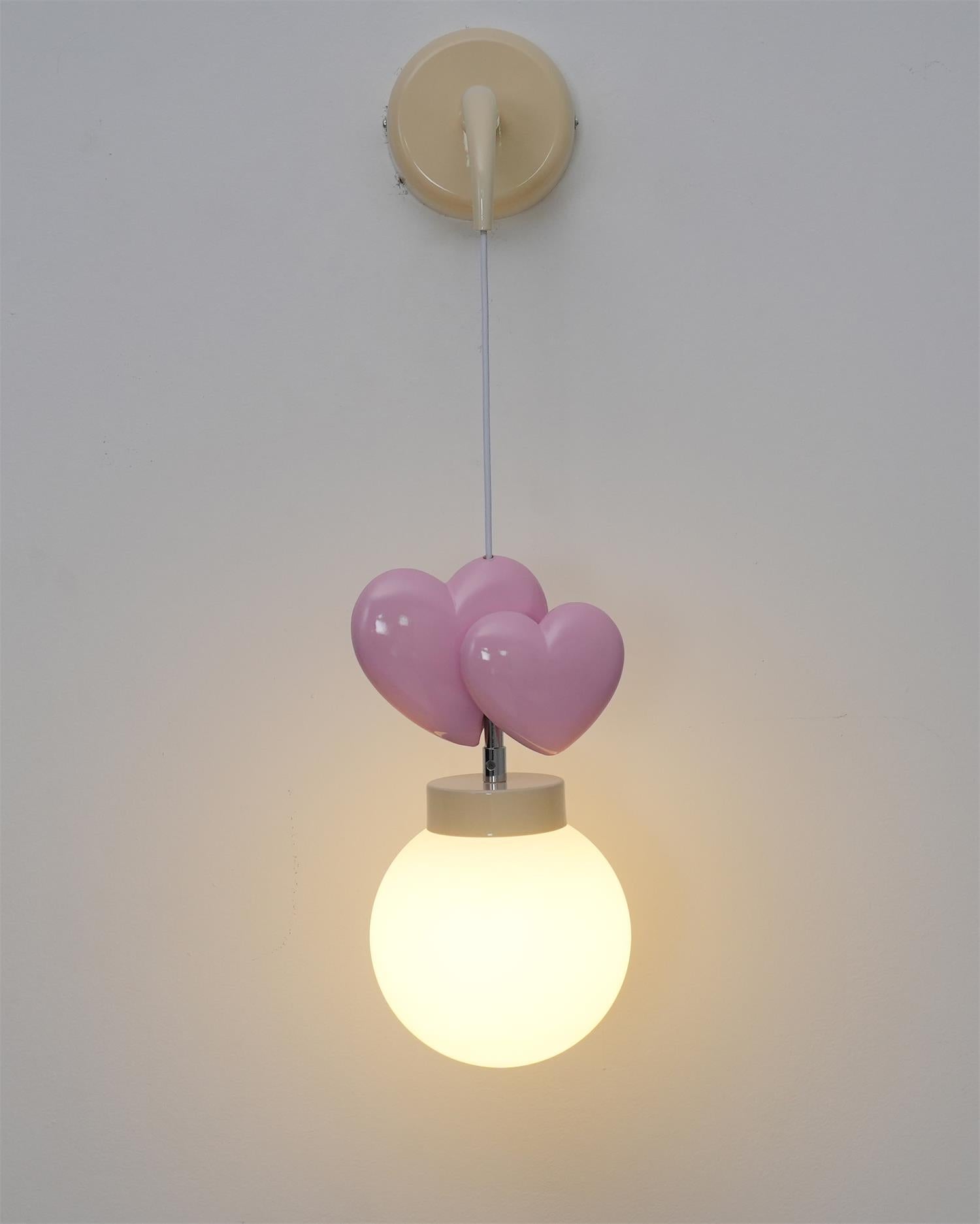 Wall Lamp Resin Heart Cluster Glass Globe Mount Romantic - Letslighting