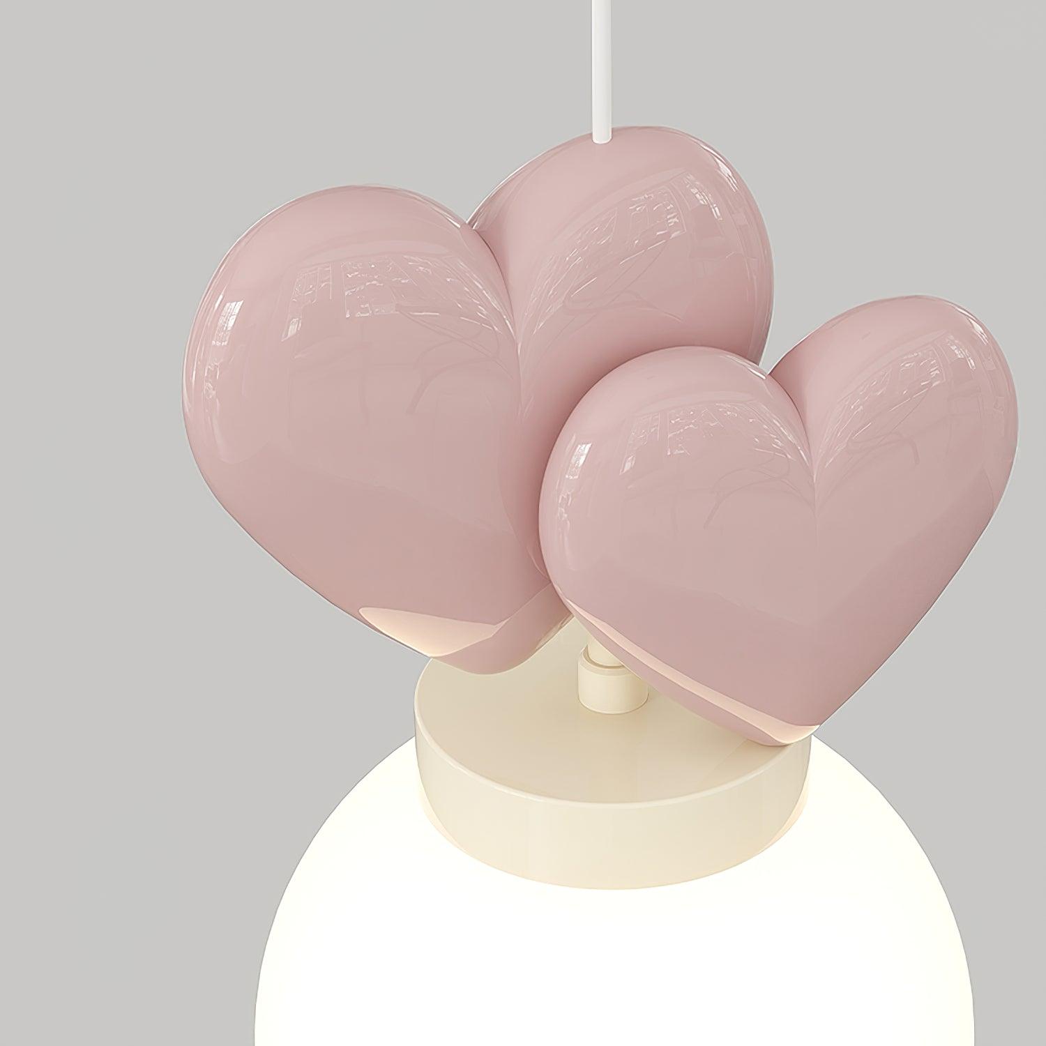 Wall Lamp Resin Heart Cluster Glass Globe Mount Romantic - Letslighting