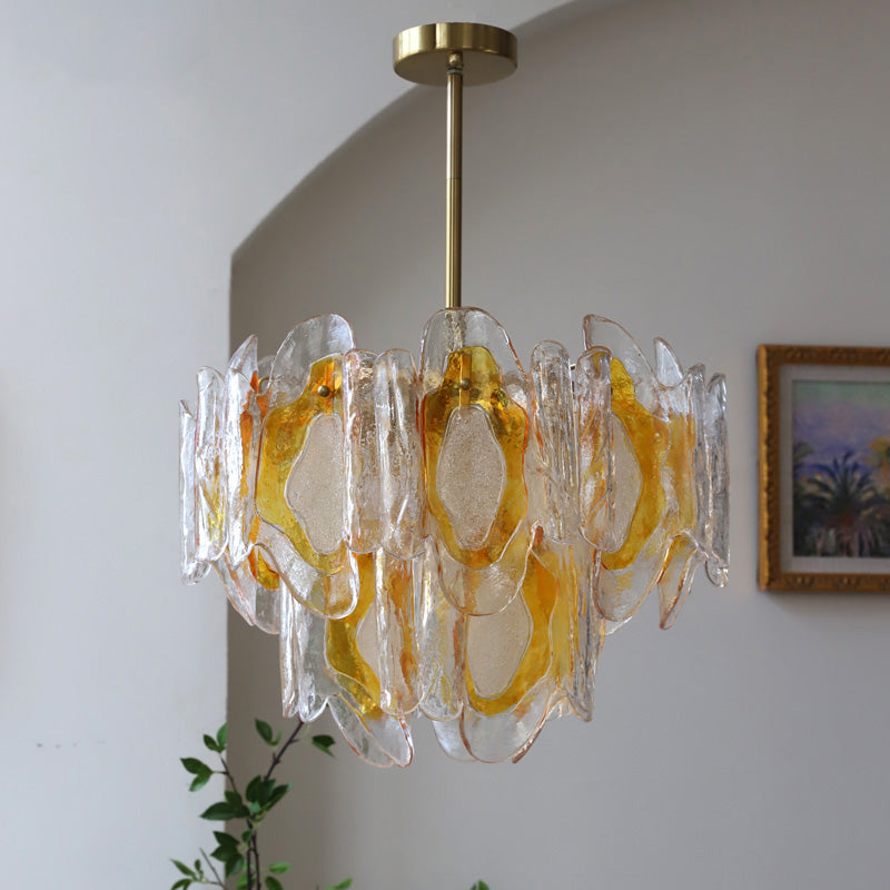 Zecaryra Postmodern Luxury Glass Chandelier - Lamp Copper