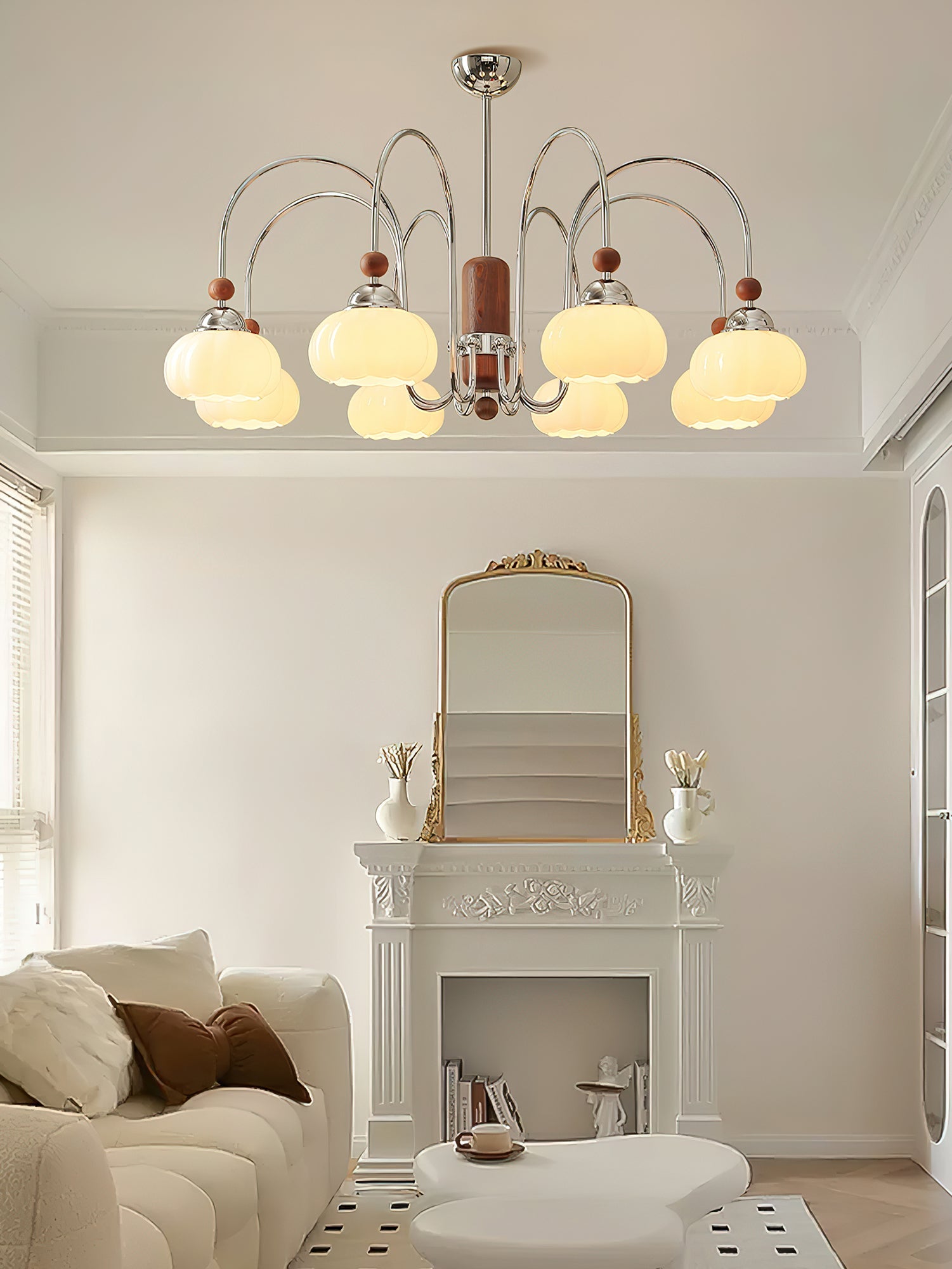 Pomona Lustre Élégant et Moderne en Verre