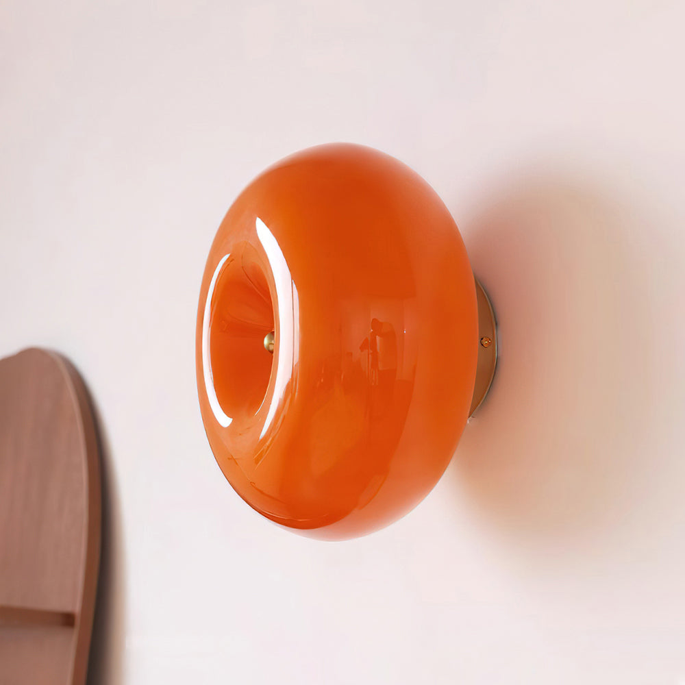Popo Wall Lamp Glossy Doughnut Glass - Letslighting