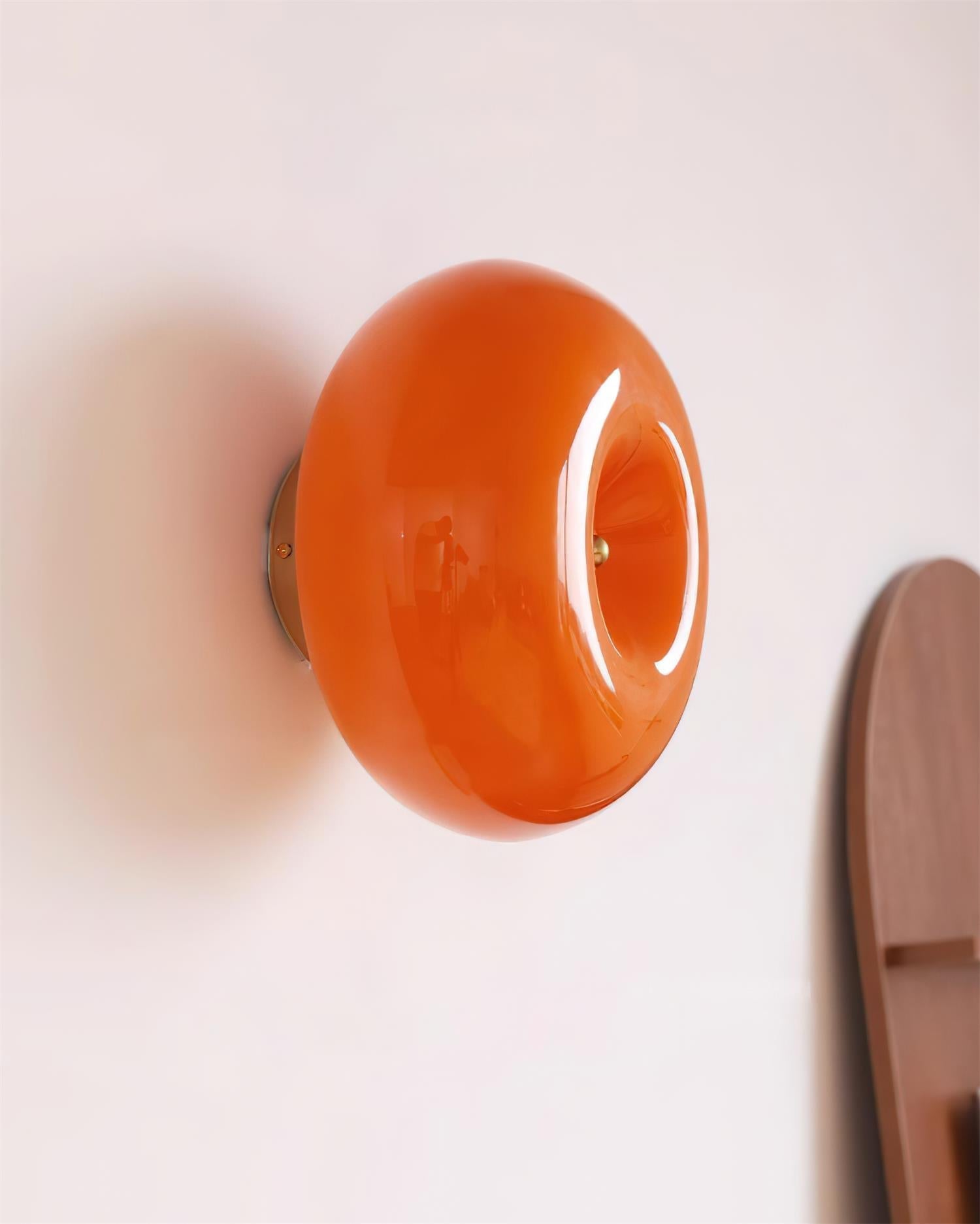 Popo Wall Lamp Glossy Doughnut Glass - Letslighting