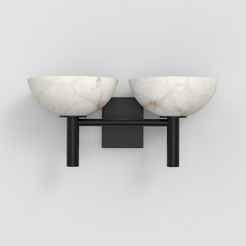 Weft Modern Minimalist Alabaster Metal Wall Lamp - Lamp Copper
