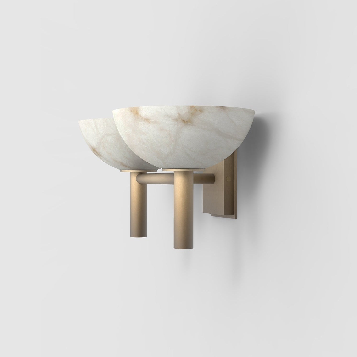 Weft Modern Minimalist Alabaster Metal Wall Lamp - Lamp Copper