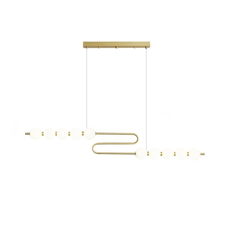 Linea Contemporary Brass Pendant Lamp - Blowlighting