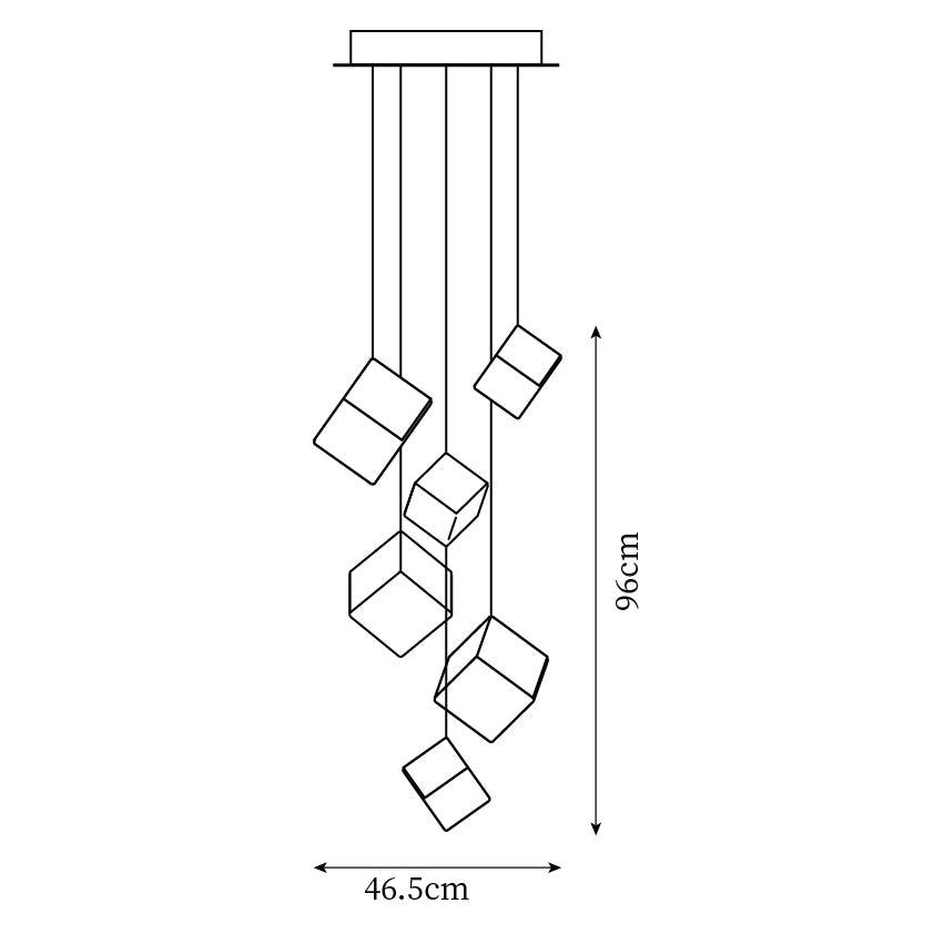 Arco Artistic Geometric Cube Chandelier - Letslighting